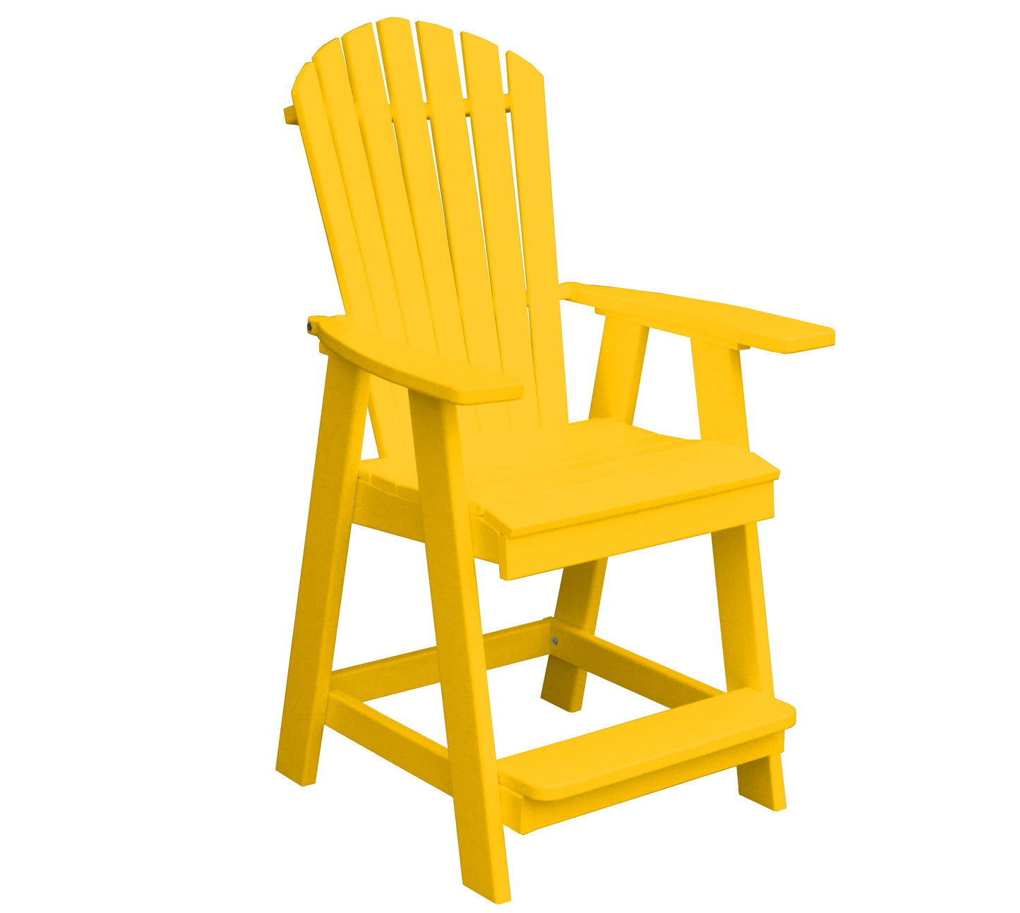 Bryton Park Poly Furniture Recycled Plastic Fanback Balcony Chair (Counter Height) - LEAD TIME TO SHIP 10 BUSINESS DAYS