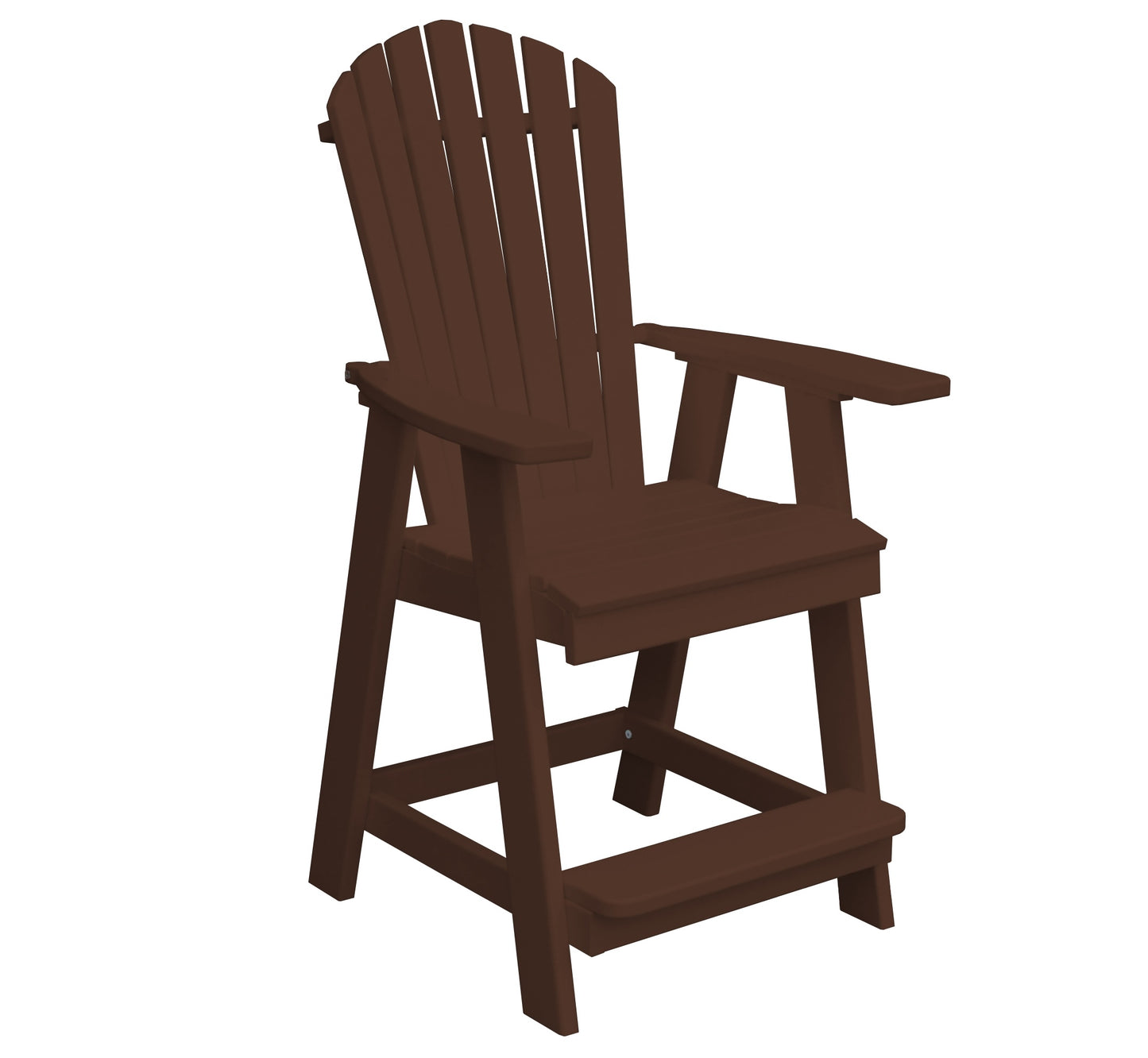 Bryton Park Poly Furniture Recycled Plastic Fanback Balcony Chair (Counter Height) - LEAD TIME TO SHIP 10 BUSINESS DAYS