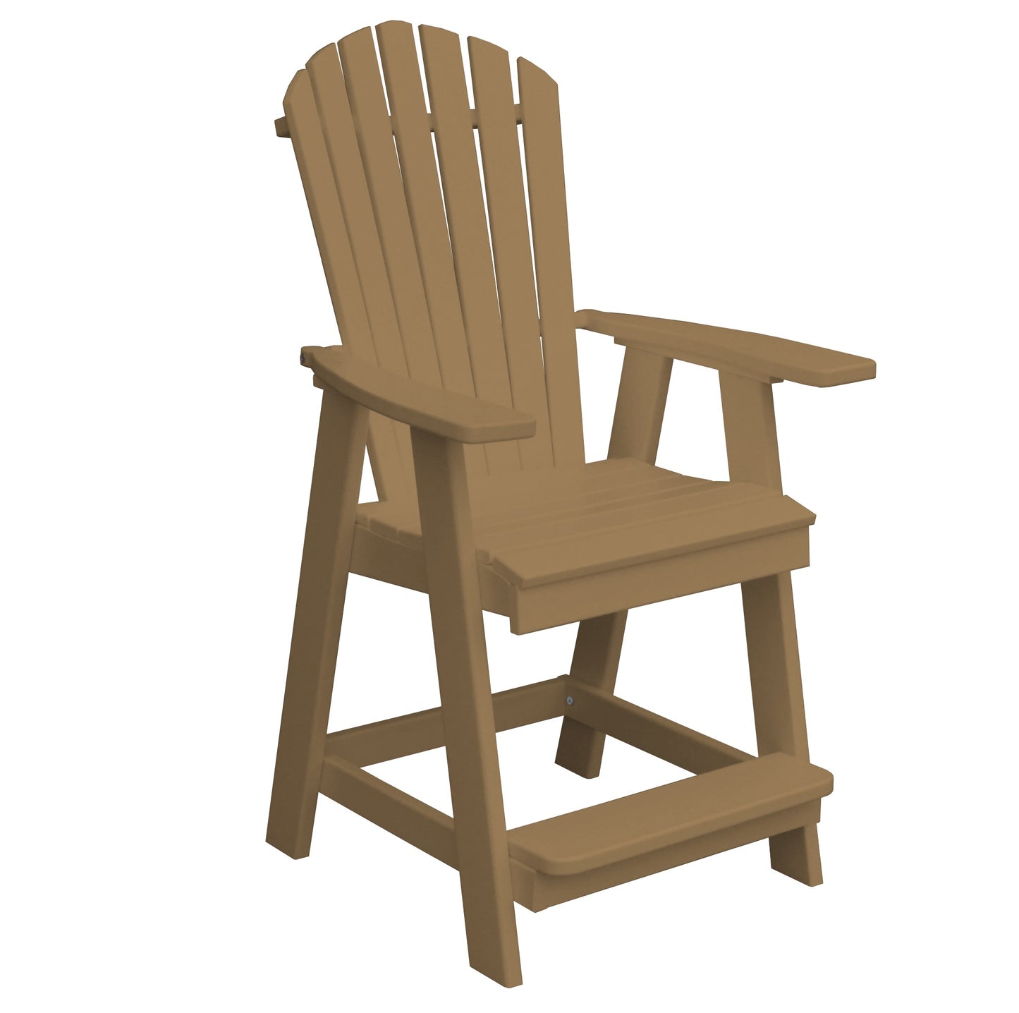Bryton Park Poly Furniture Recycled Plastic Fanback Balcony Chair (Counter Height) - LEAD TIME TO SHIP 10 BUSINESS DAYS