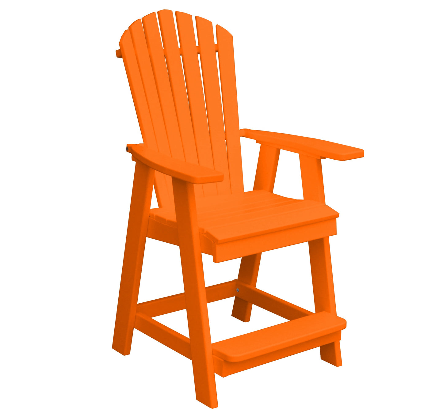 Bryton Park Poly Furniture Recycled Plastic Fanback Balcony Chair (Counter Height) - LEAD TIME TO SHIP 10 BUSINESS DAYS