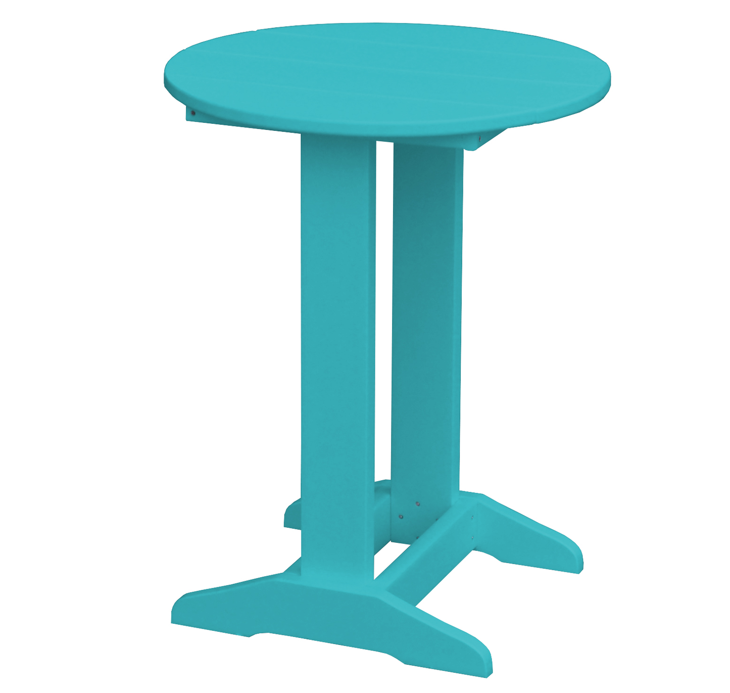Bryton Park Poly Furniture Recycled Plastic Round Balcony Side Table (PAIRS W/ COUNTER HEIGHT FURNITURE) - LEAD TIME TO SHIP 10 BUSINESS DAYS