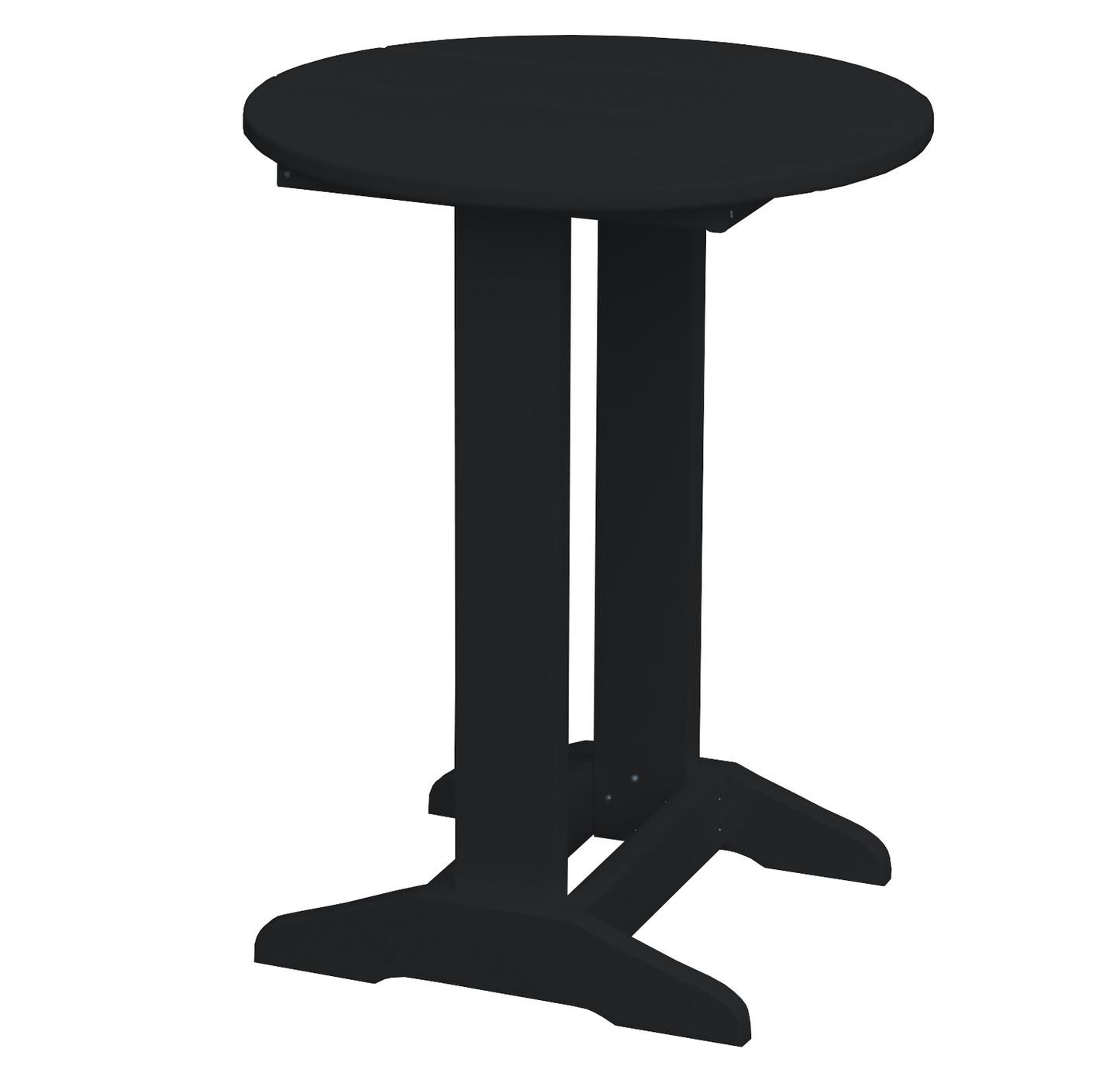 Bryton Park Poly Furniture Recycled Plastic Round Balcony Side Table (PAIRS W/ COUNTER HEIGHT FURNITURE) - LEAD TIME TO SHIP 10 BUSINESS DAYS