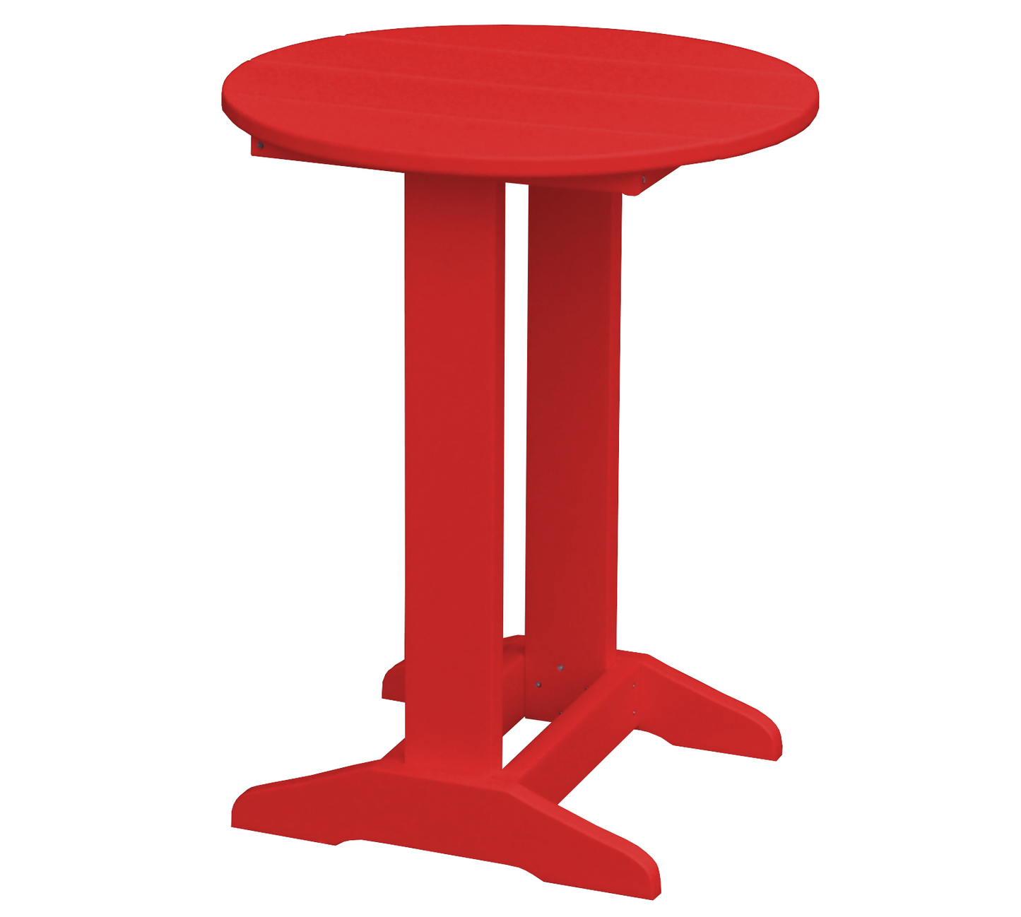 Bryton Park Poly Furniture Recycled Plastic Round Balcony Side Table (PAIRS W/ COUNTER HEIGHT FURNITURE) - LEAD TIME TO SHIP 10 BUSINESS DAYS