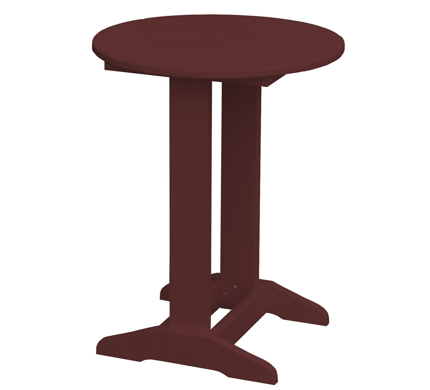 Bryton Park Poly Furniture Recycled Plastic Round Balcony Side Table (PAIRS W/ COUNTER HEIGHT FURNITURE) - LEAD TIME TO SHIP 10 BUSINESS DAYS