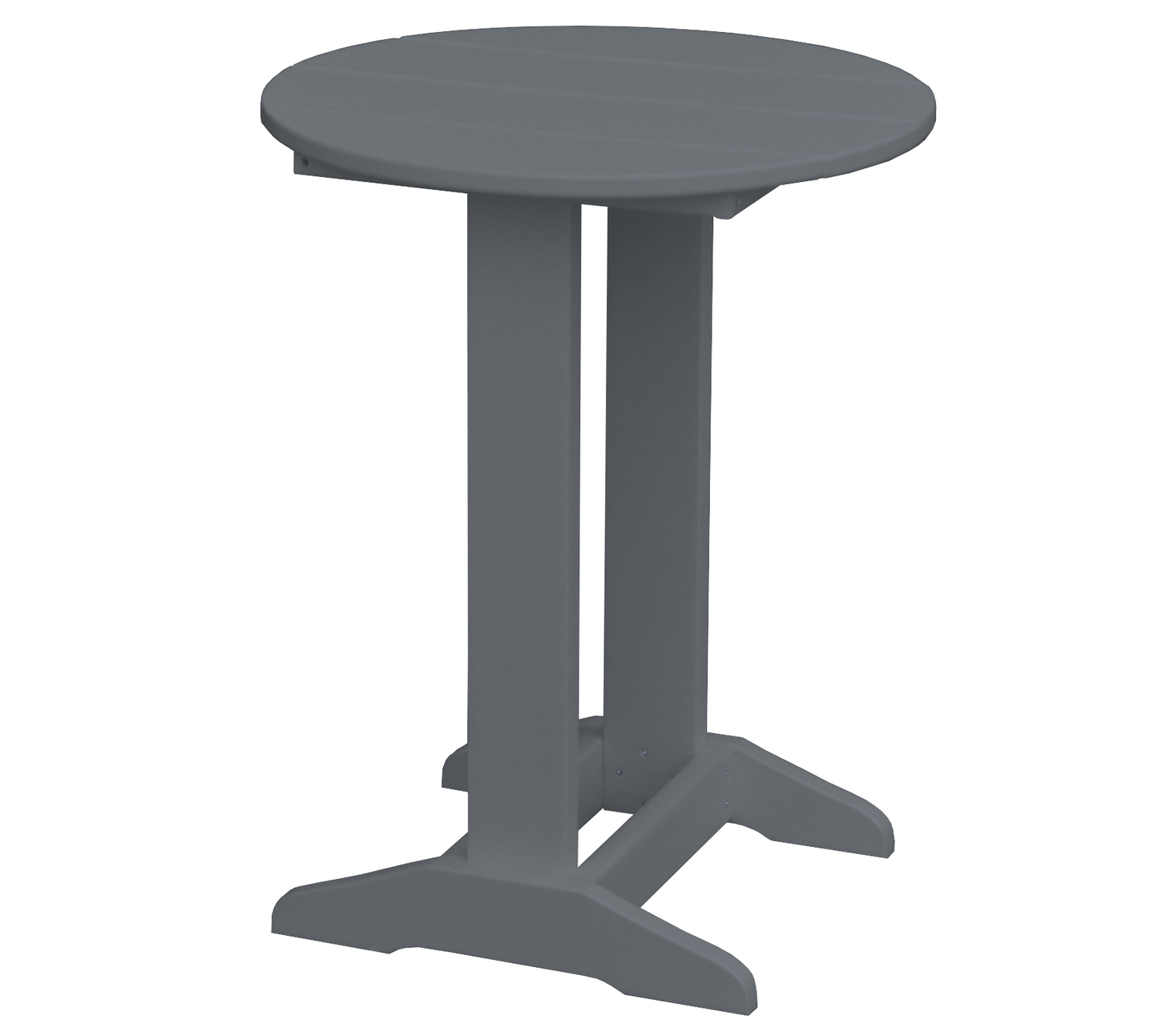 Bryton Park Poly Furniture Recycled Plastic Round Balcony Side Table (PAIRS W/ COUNTER HEIGHT FURNITURE) - LEAD TIME TO SHIP 10 BUSINESS DAYS