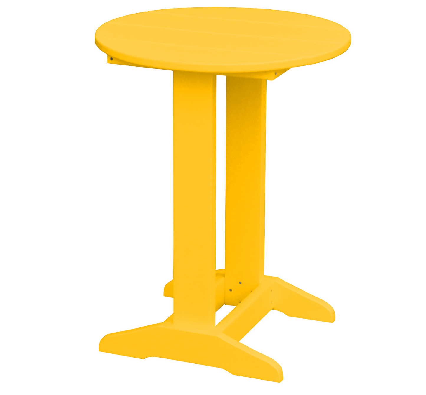 Bryton Park Poly Furniture Recycled Plastic Round Balcony Side Table (PAIRS W/ COUNTER HEIGHT FURNITURE) - LEAD TIME TO SHIP 10 BUSINESS DAYS