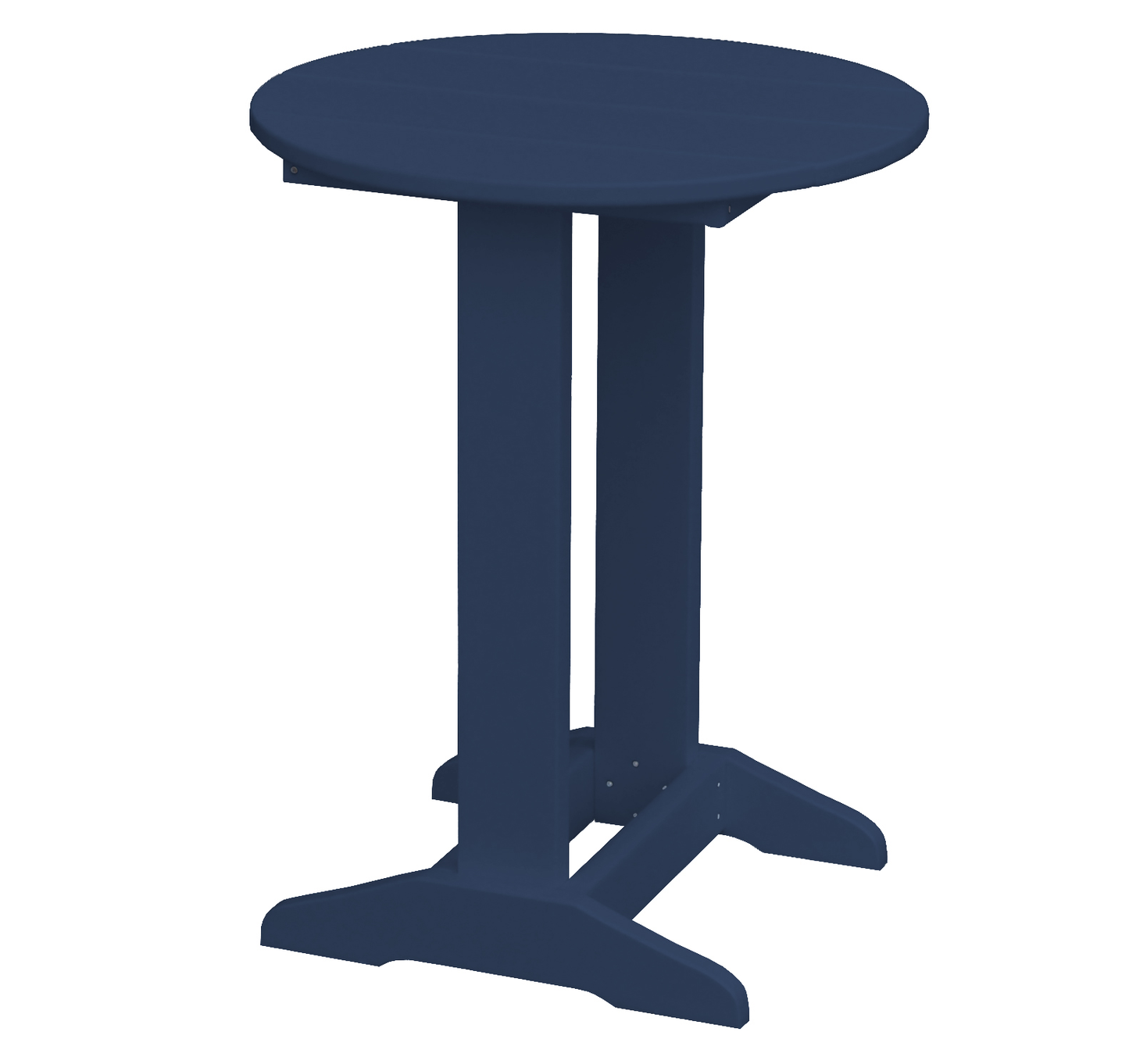 Bryton Park Poly Furniture Recycled Plastic Round Balcony Side Table (PAIRS W/ COUNTER HEIGHT FURNITURE) - LEAD TIME TO SHIP 10 BUSINESS DAYS