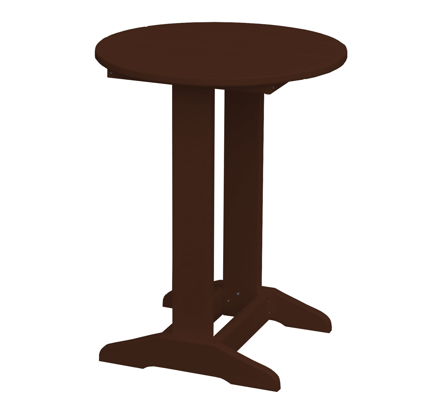 Bryton Park Poly Furniture Recycled Plastic Round Balcony Side Table (PAIRS W/ COUNTER HEIGHT FURNITURE) - LEAD TIME TO SHIP 10 BUSINESS DAYS