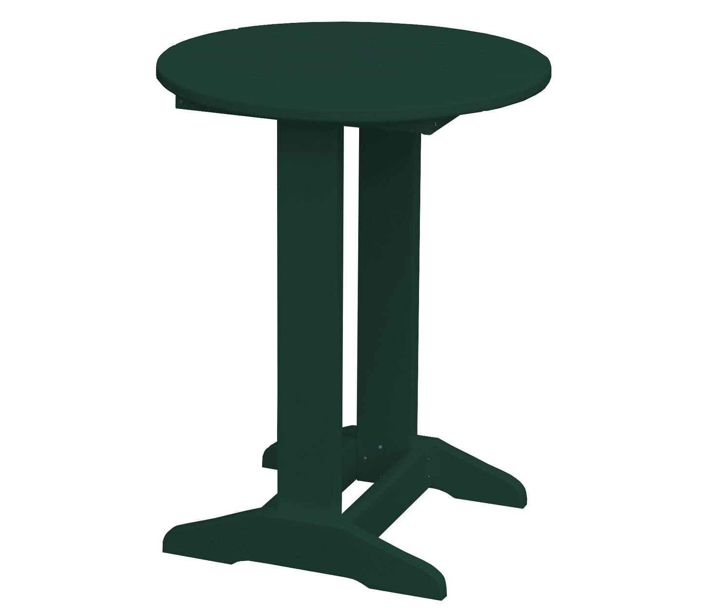 Bryton Park Poly Furniture Recycled Plastic Round Balcony Side Table (PAIRS W/ COUNTER HEIGHT FURNITURE) - LEAD TIME TO SHIP 10 BUSINESS DAYS