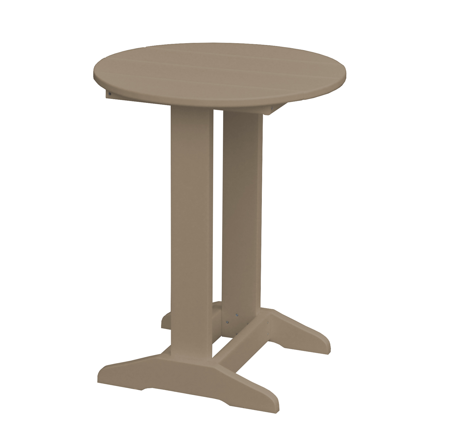 Bryton Park Poly Furniture Recycled Plastic Round Balcony Side Table (PAIRS W/ COUNTER HEIGHT FURNITURE) - LEAD TIME TO SHIP 10 BUSINESS DAYS