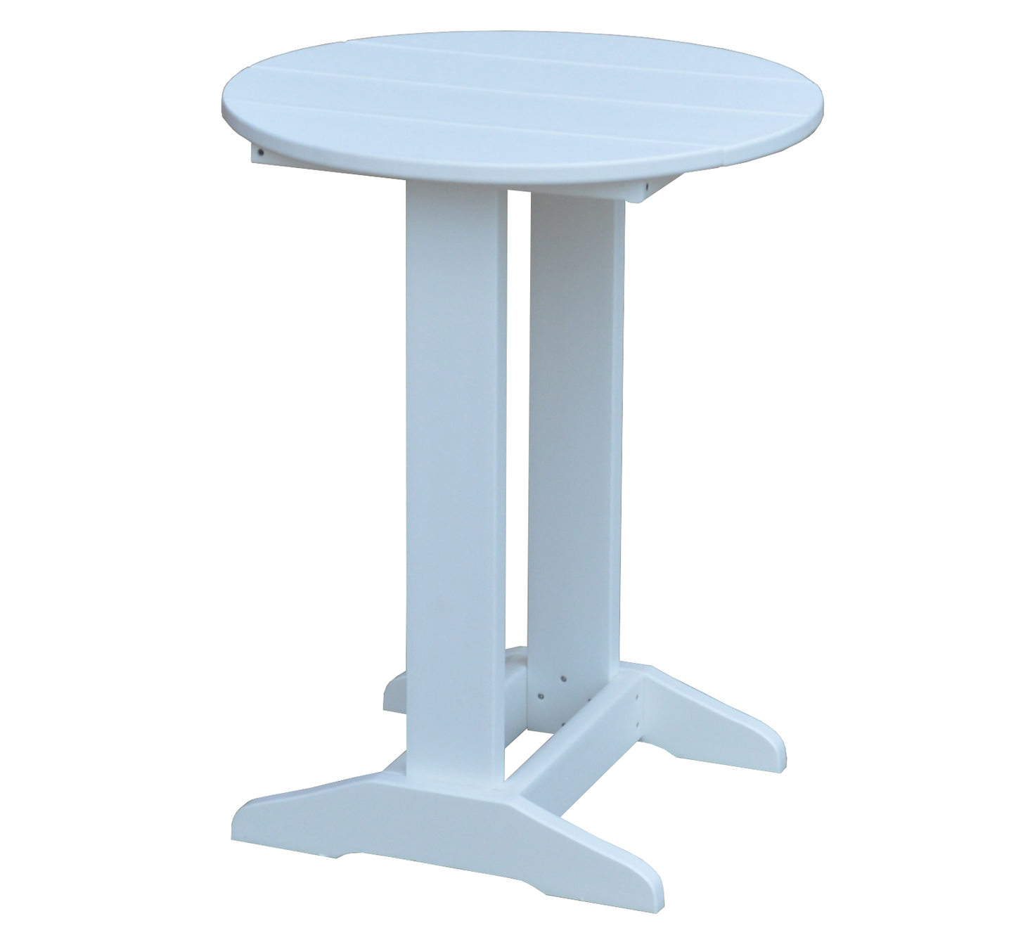 Bryton Park Poly Furniture Recycled Plastic Round Balcony Side Table (PAIRS W/ COUNTER HEIGHT FURNITURE) - LEAD TIME TO SHIP 10 BUSINESS DAYS