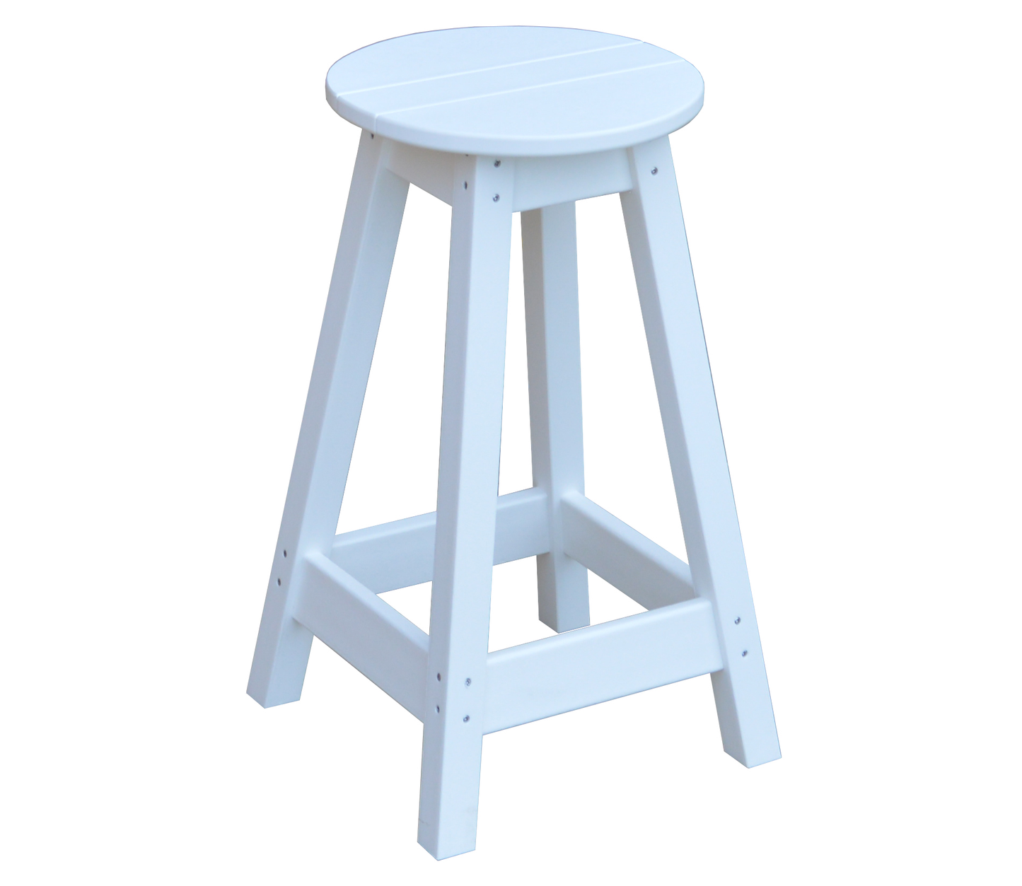 Bryton Park Poly Furniture Recycled Plastic Round Stool (Counter Height) - LEAD TIME TO SHIP 3 WEEKS OR LESS