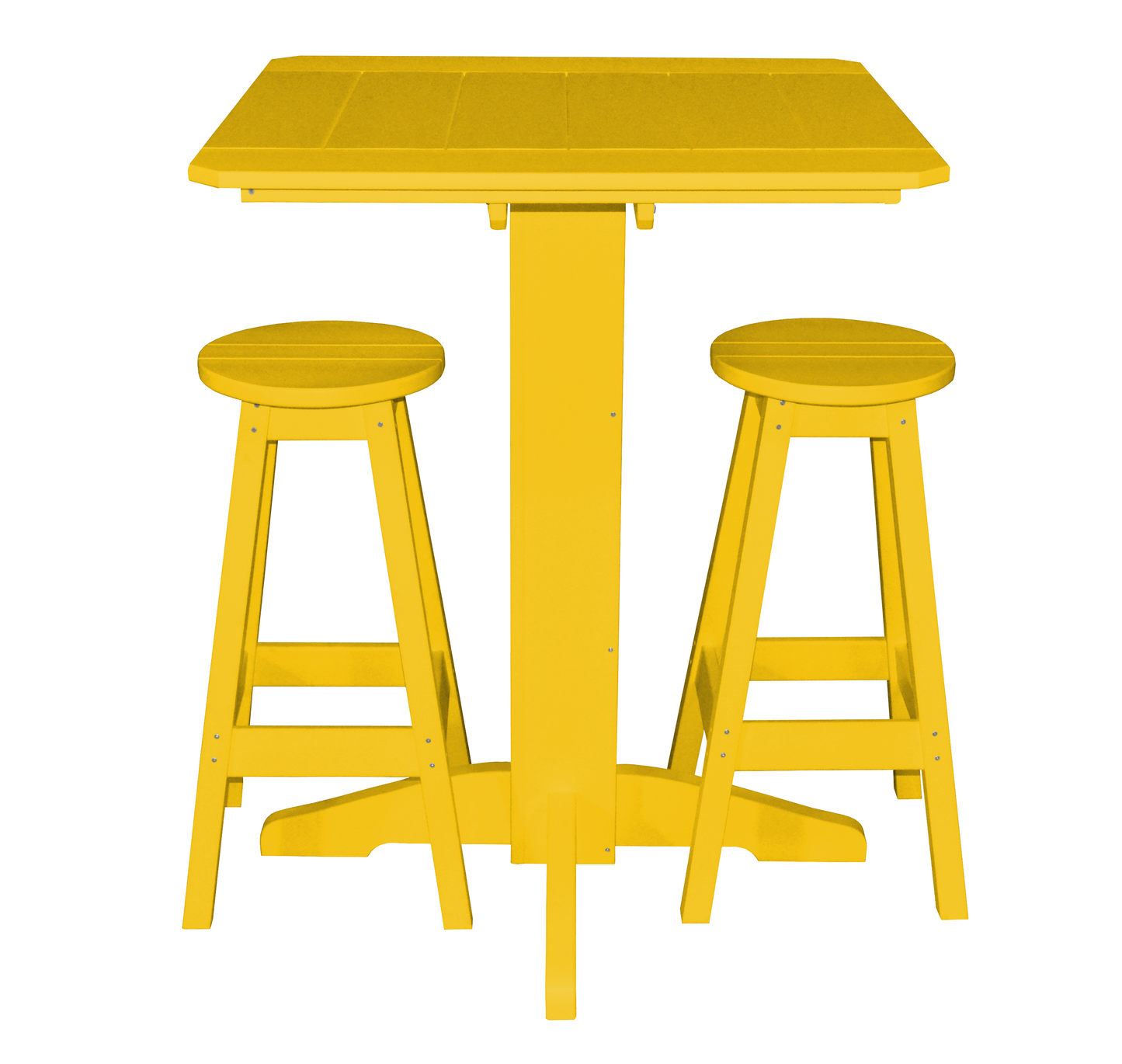 Bryton Park Poly Furniture Recycled Plastic Square 3 Piece Pub Set (BAR HEIGHT) - LEAD TIME TO SHIP 10 BUSINESS DAYS