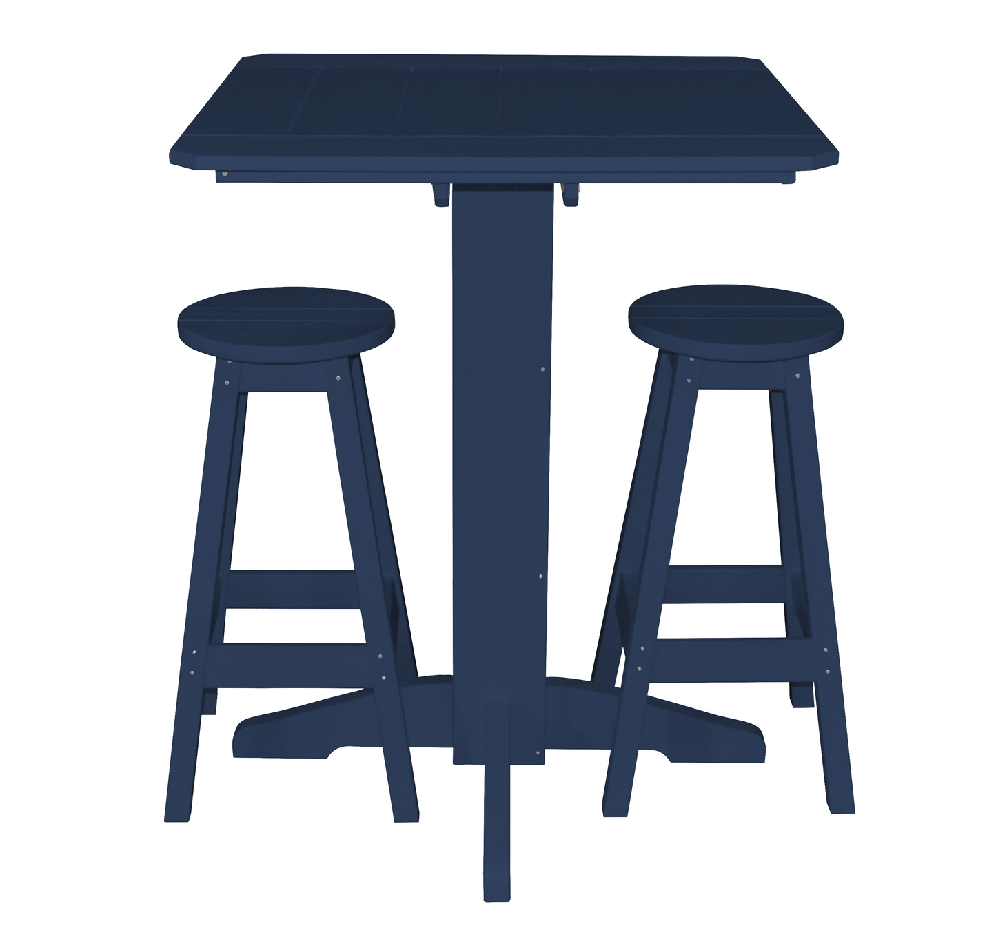 Bryton Park Poly Furniture Recycled Plastic Square 3 Piece Pub Set (BAR HEIGHT) - LEAD TIME TO SHIP 10 BUSINESS DAYS