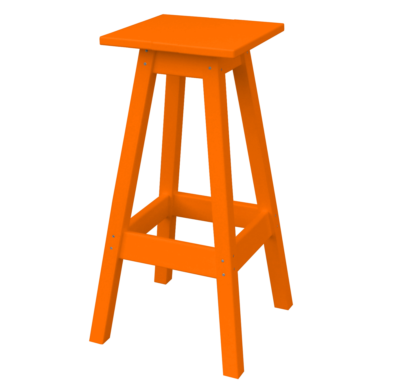 Bryton Park Poly Furniture Recycled Plastic Square Bar Stool (BAR HEIGHT) - LEAD TIME TO SHIP 3 WEEKS OR LESS