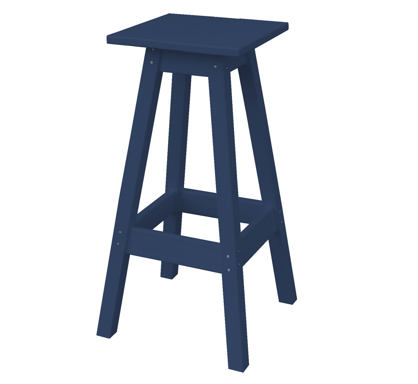 Bryton Park Poly Furniture Recycled Plastic Square Bar Stool (BAR HEIGHT) - LEAD TIME TO SHIP 3 WEEKS OR LESS