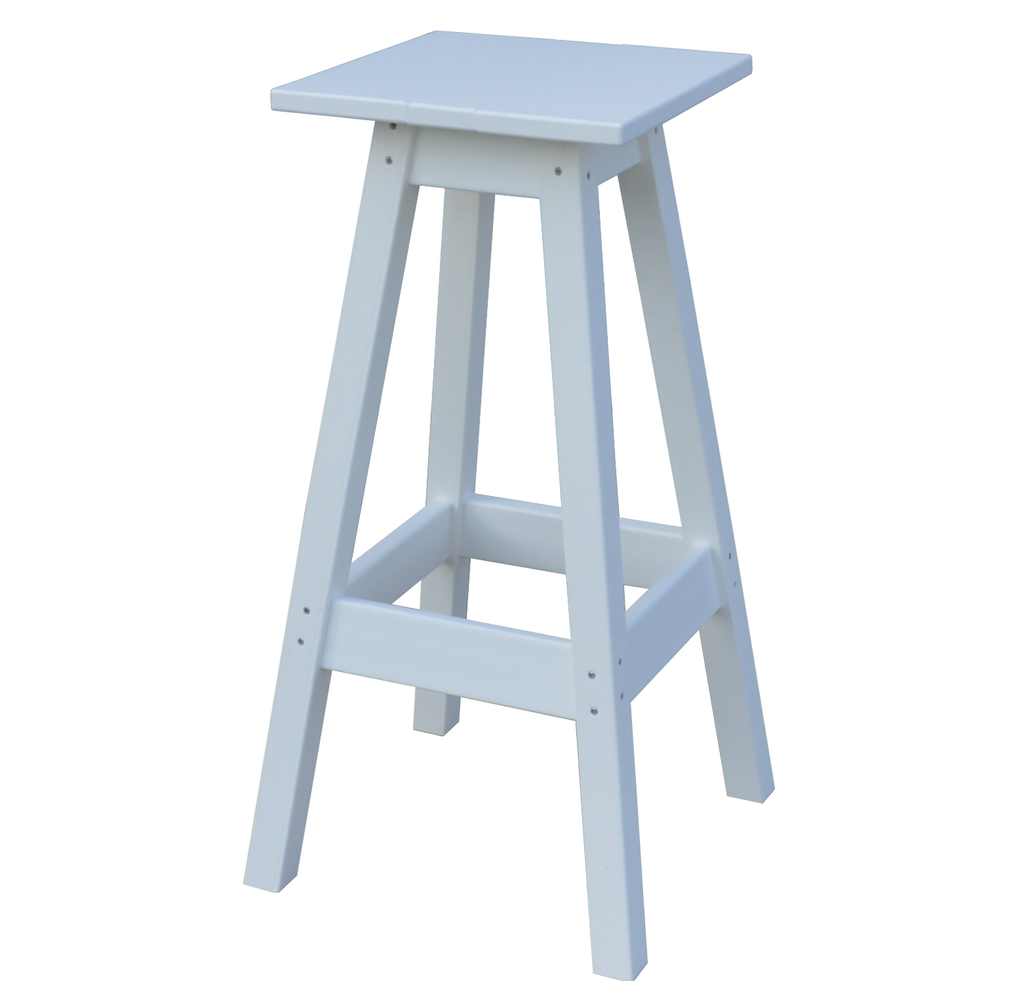Bryton Park Poly Furniture Recycled Plastic Square Bar Stool (BAR HEIGHT) - LEAD TIME TO SHIP 3 WEEKS OR LESS