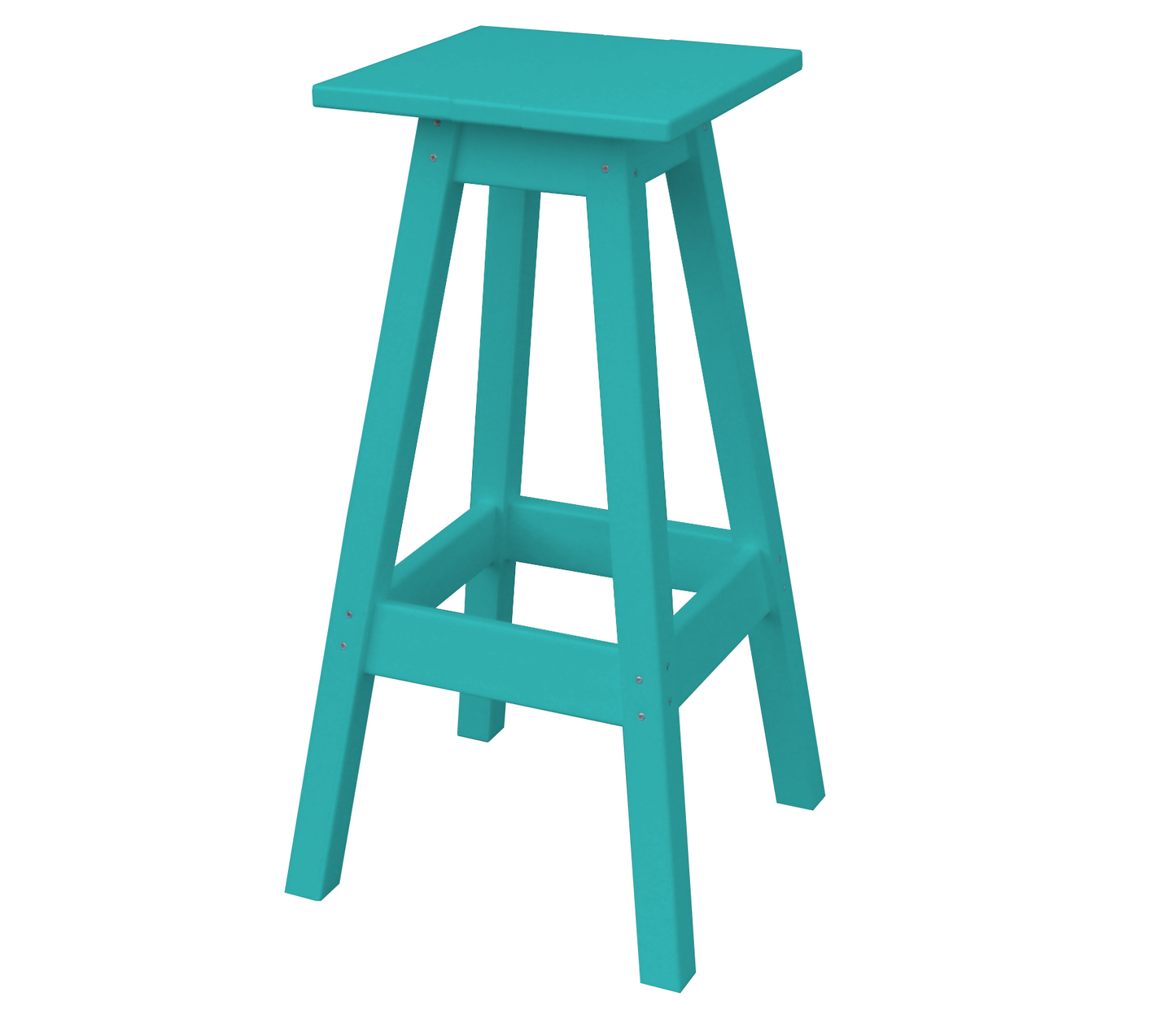 Bryton Park Poly Furniture Recycled Plastic Square Bar Stool (BAR HEIGHT) - LEAD TIME TO SHIP 3 WEEKS OR LESS