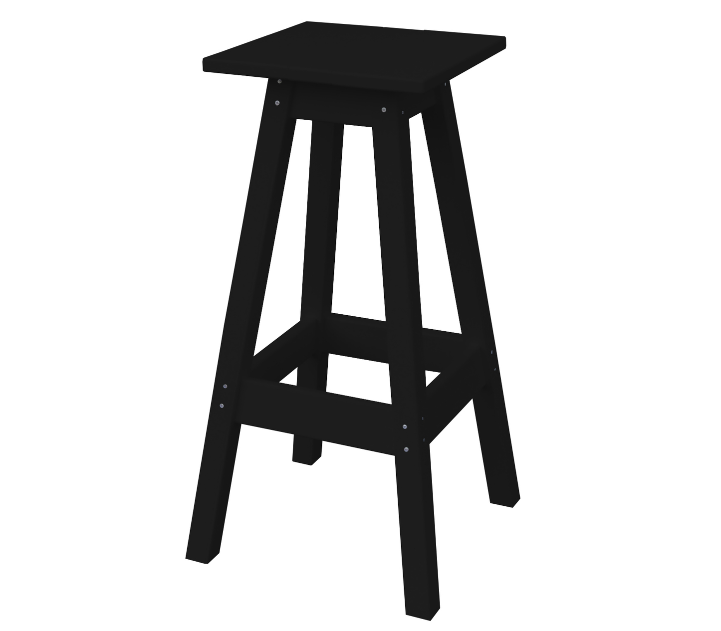 Bryton Park Poly Furniture Recycled Plastic Square Bar Stool (BAR HEIGHT) - LEAD TIME TO SHIP 3 WEEKS OR LESS