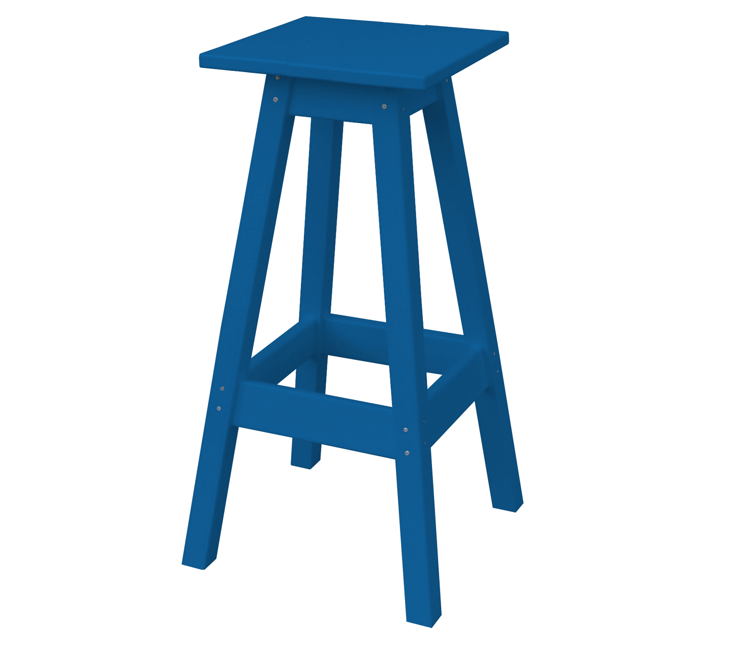 Bryton Park Poly Furniture Recycled Plastic Square Bar Stool (BAR HEIGHT) - LEAD TIME TO SHIP 3 WEEKS OR LESS