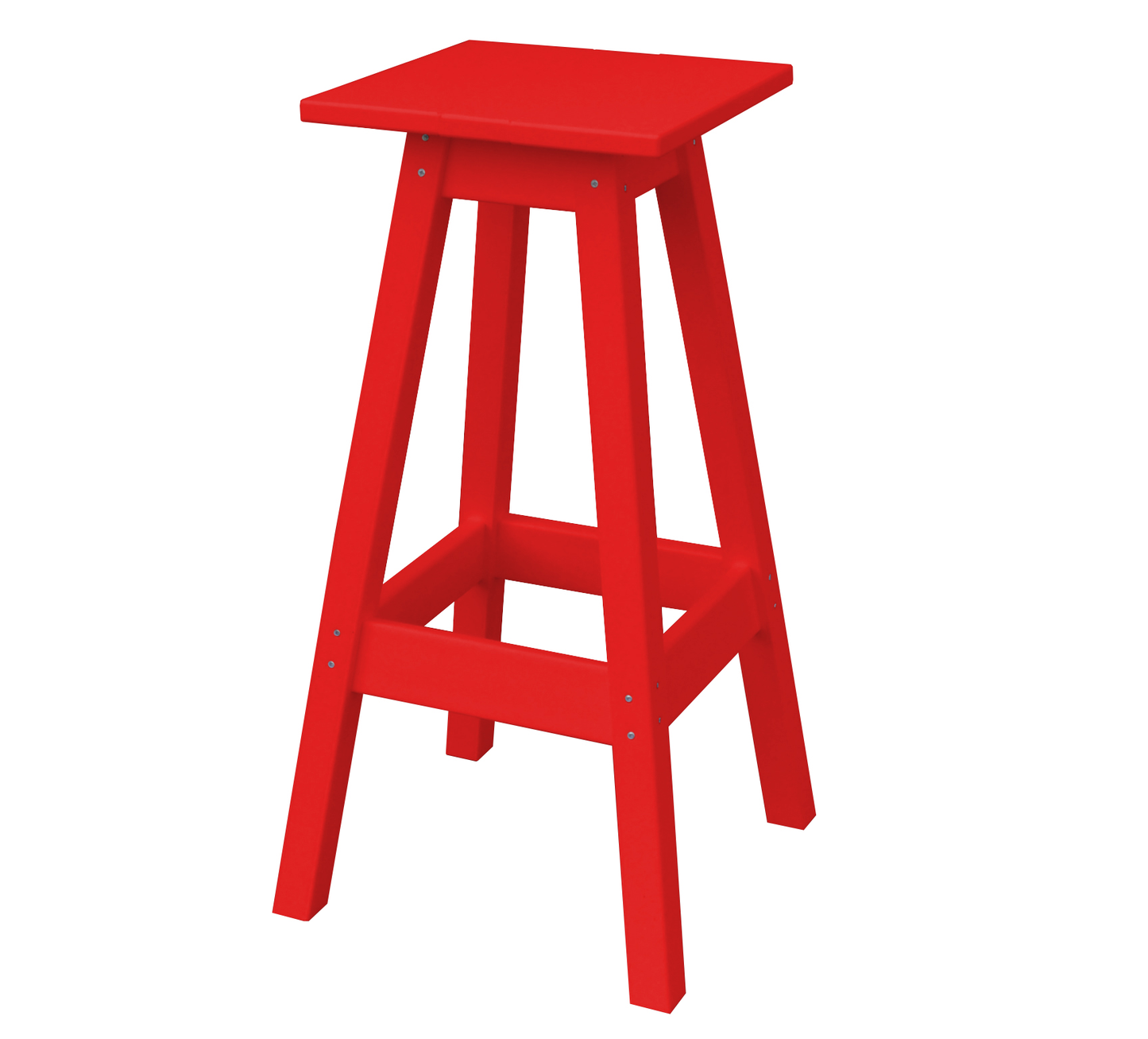 Bryton Park Poly Furniture Recycled Plastic Square Bar Stool (BAR HEIGHT) - LEAD TIME TO SHIP 3 WEEKS OR LESS