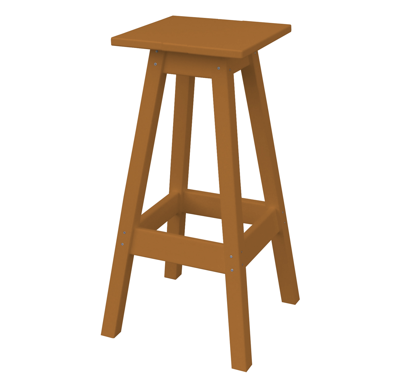 Bryton Park Poly Furniture Recycled Plastic Square Bar Stool (BAR HEIGHT) - LEAD TIME TO SHIP 3 WEEKS OR LESS