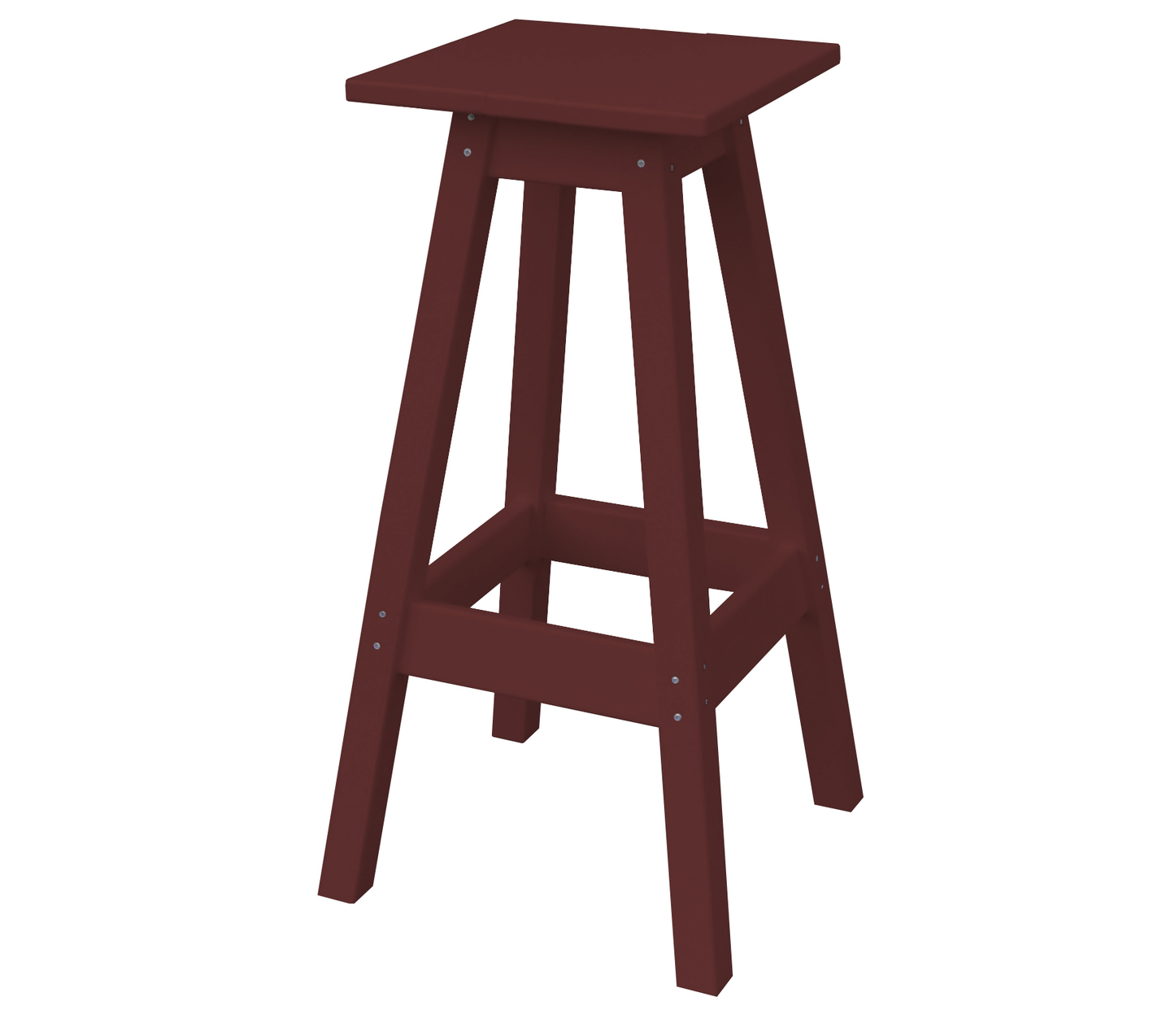 Bryton Park Poly Furniture Recycled Plastic Square Bar Stool (BAR HEIGHT) - LEAD TIME TO SHIP 3 WEEKS OR LESS