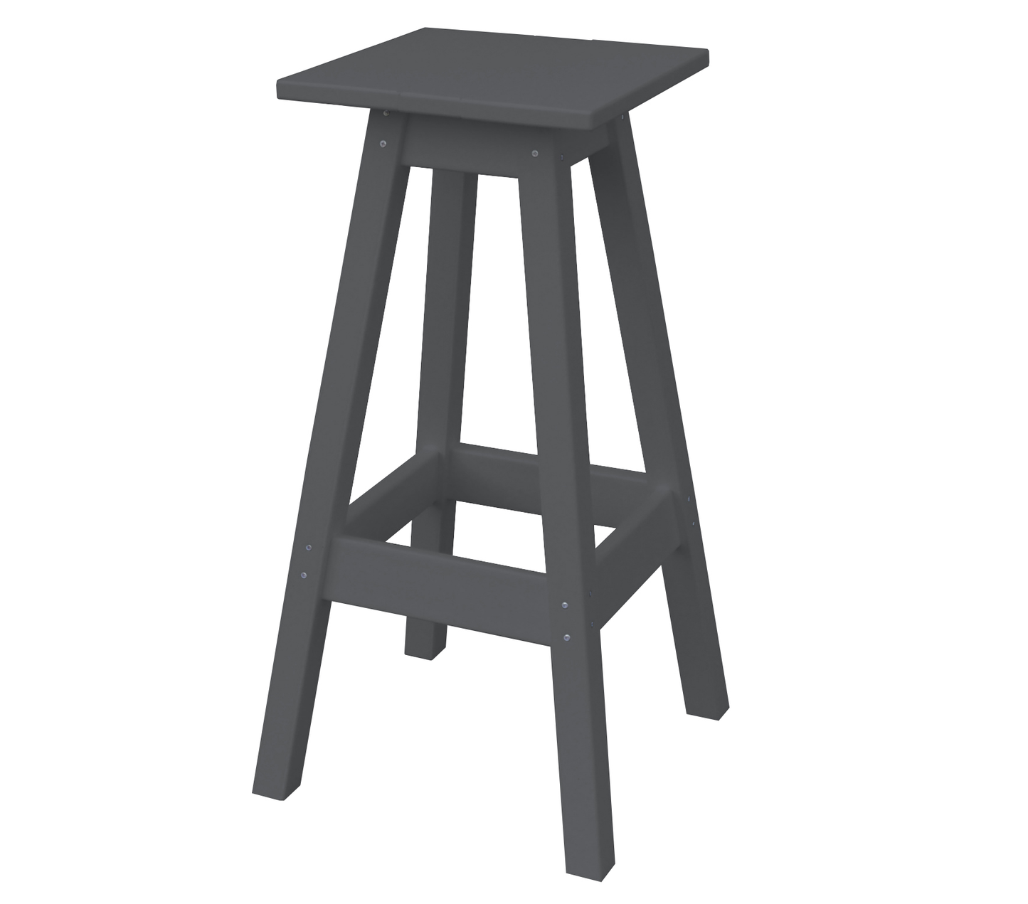 Bryton Park Poly Furniture Recycled Plastic Square Bar Stool (BAR HEIGHT) - LEAD TIME TO SHIP 3 WEEKS OR LESS