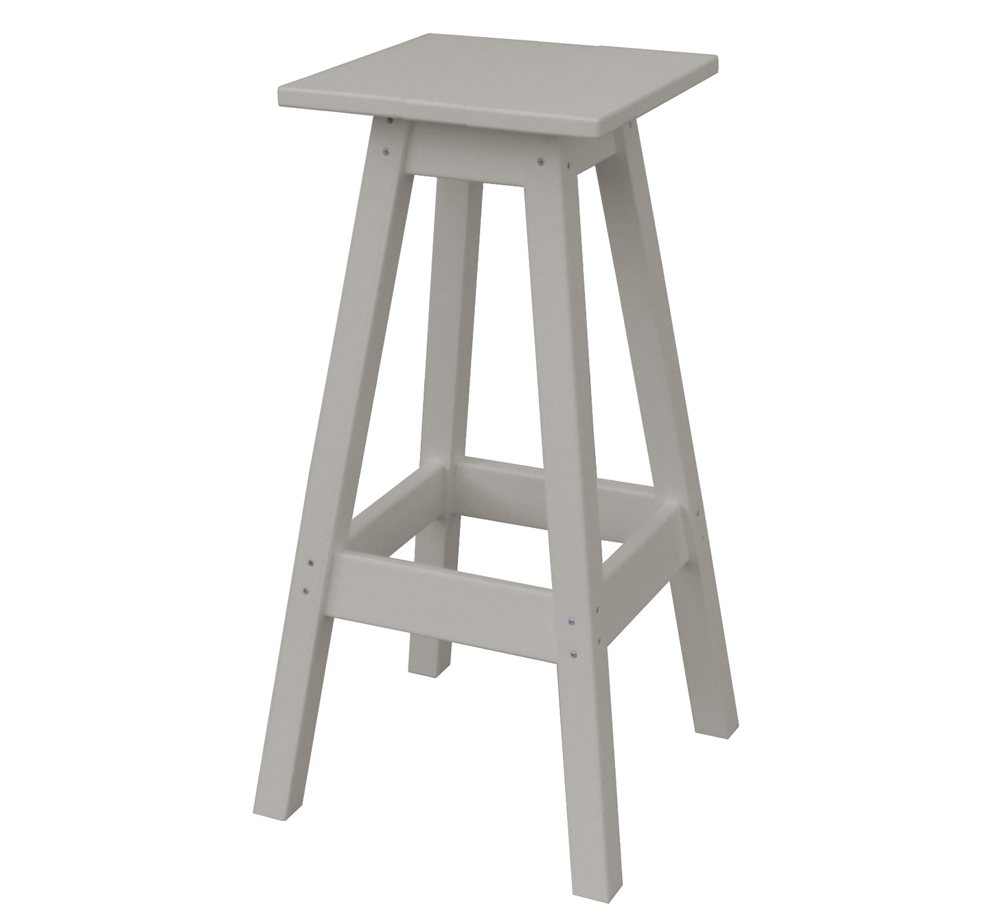 Bryton Park Poly Furniture Recycled Plastic Square Bar Stool (BAR HEIGHT) - LEAD TIME TO SHIP 3 WEEKS OR LESS