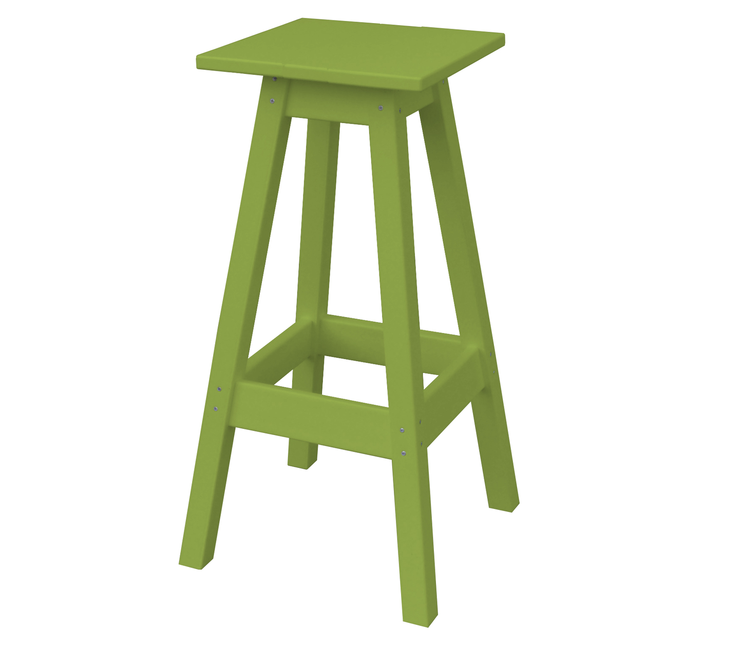 Bryton Park Poly Furniture Recycled Plastic Square Bar Stool (BAR HEIGHT) - LEAD TIME TO SHIP 3 WEEKS OR LESS