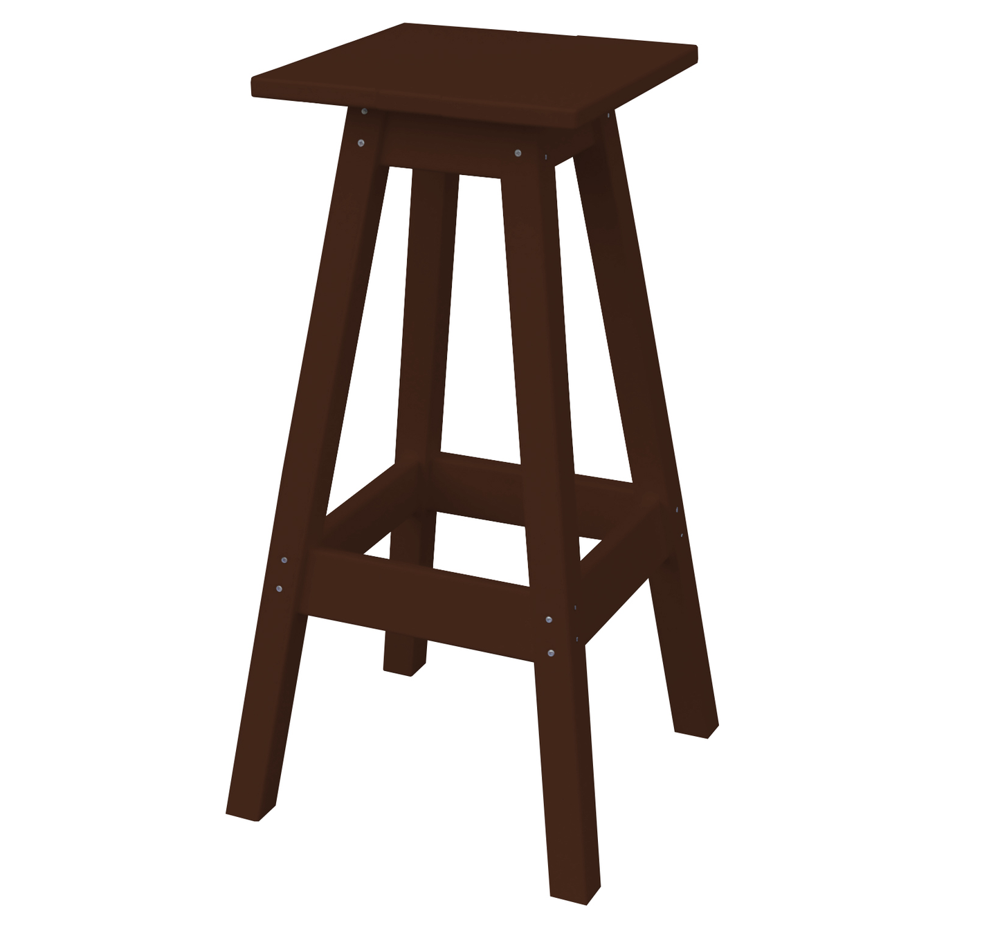 Bryton Park Poly Furniture Recycled Plastic Square Bar Stool (BAR HEIGHT) - LEAD TIME TO SHIP 3 WEEKS OR LESS