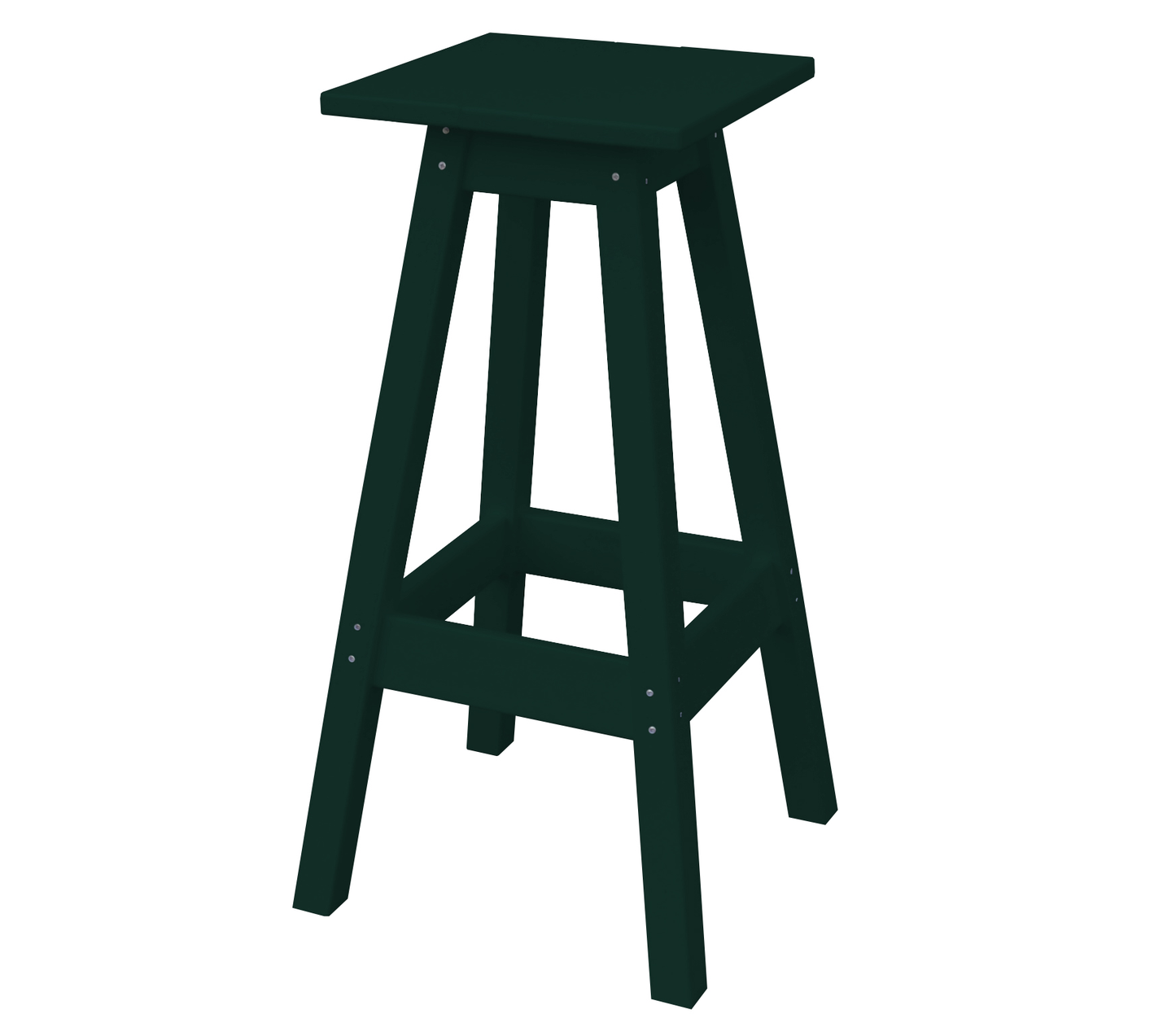 Bryton Park Poly Furniture Recycled Plastic Square Bar Stool (BAR HEIGHT) - LEAD TIME TO SHIP 3 WEEKS OR LESS