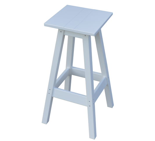 Bryton Park Poly Furniture Recycled Plastic Square Bar Stool (BAR HEIGHT) - LEAD TIME TO SHIP 10 BUSINESS DAYS