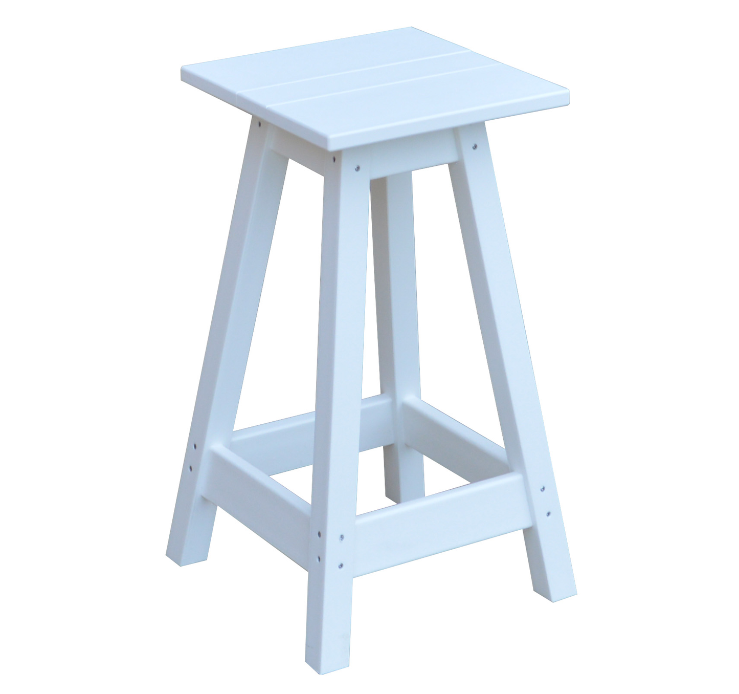 Bryton Park Poly Furniture Recycled Plastic Square Stool (Counter Height) - LEAD TIME TO SHIP 3 WEEKS OR LESS