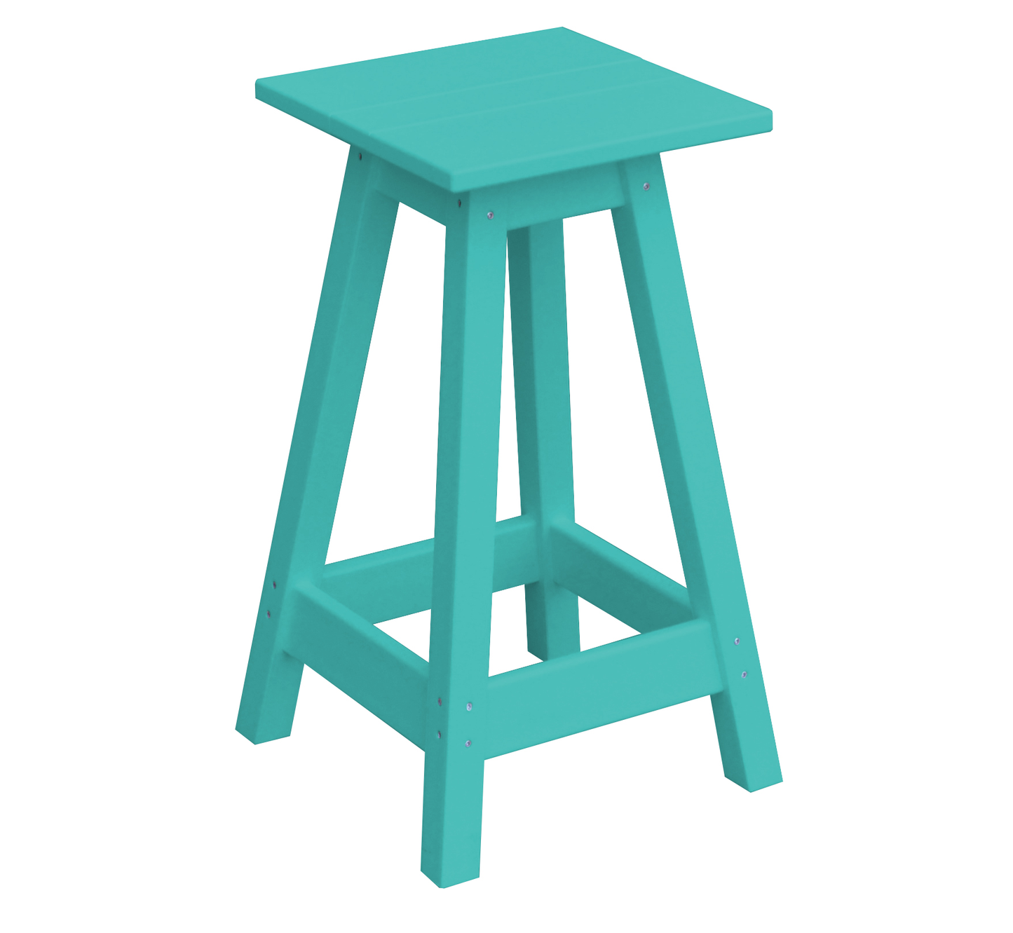 Bryton Park Poly Furniture Recycled Plastic Square Stool (Counter Height) - LEAD TIME TO SHIP 3 WEEKS OR LESS