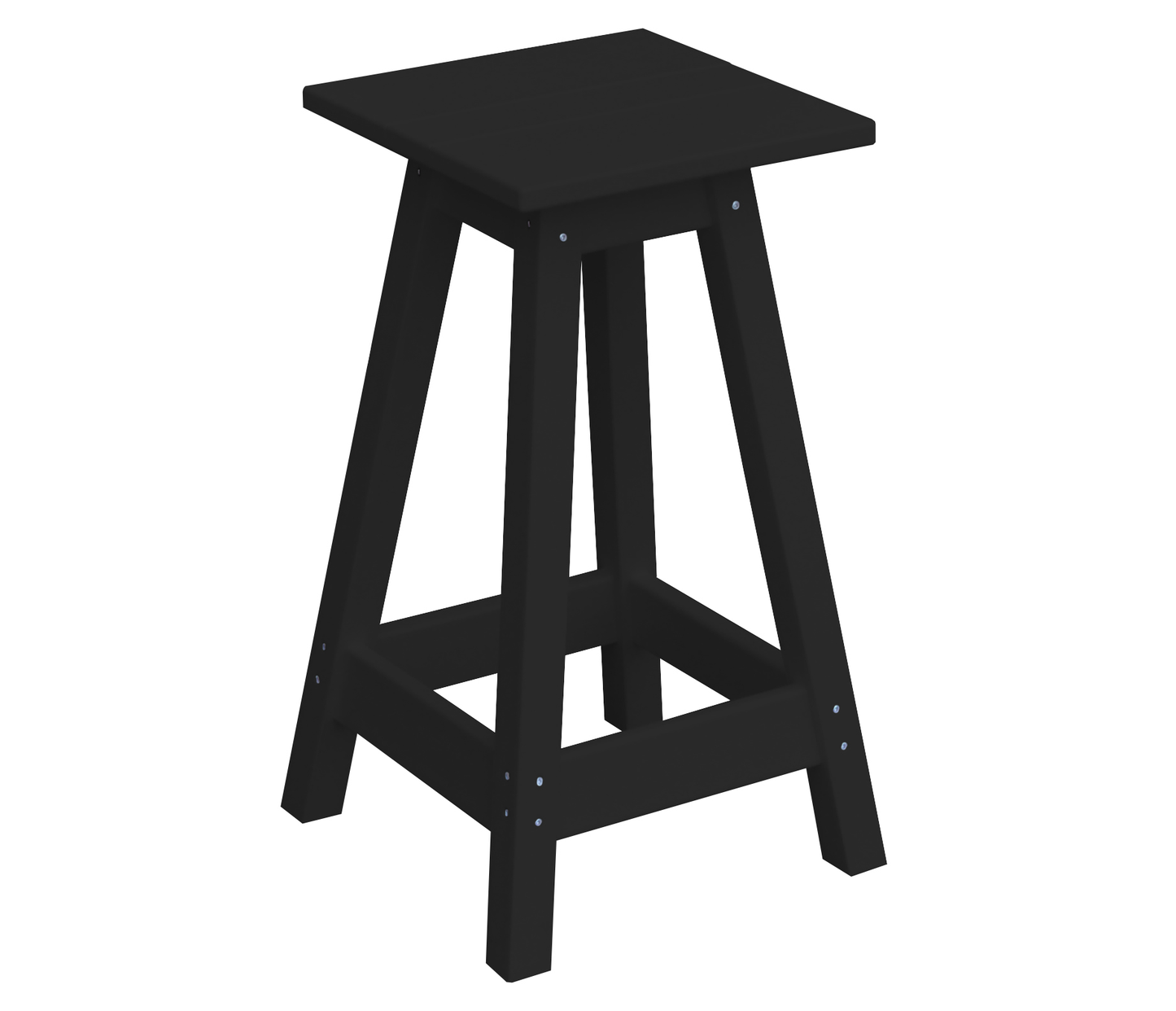 Bryton Park Poly Furniture Recycled Plastic Square Stool (Counter Height) - LEAD TIME TO SHIP 3 WEEKS OR LESS
