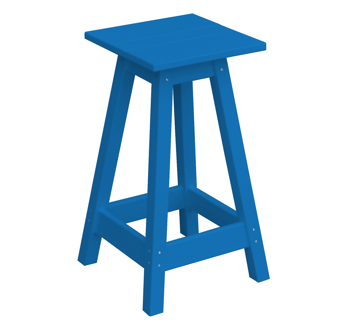 Bryton Park Poly Furniture Recycled Plastic Square Stool (Counter Height) - LEAD TIME TO SHIP 3 WEEKS OR LESS