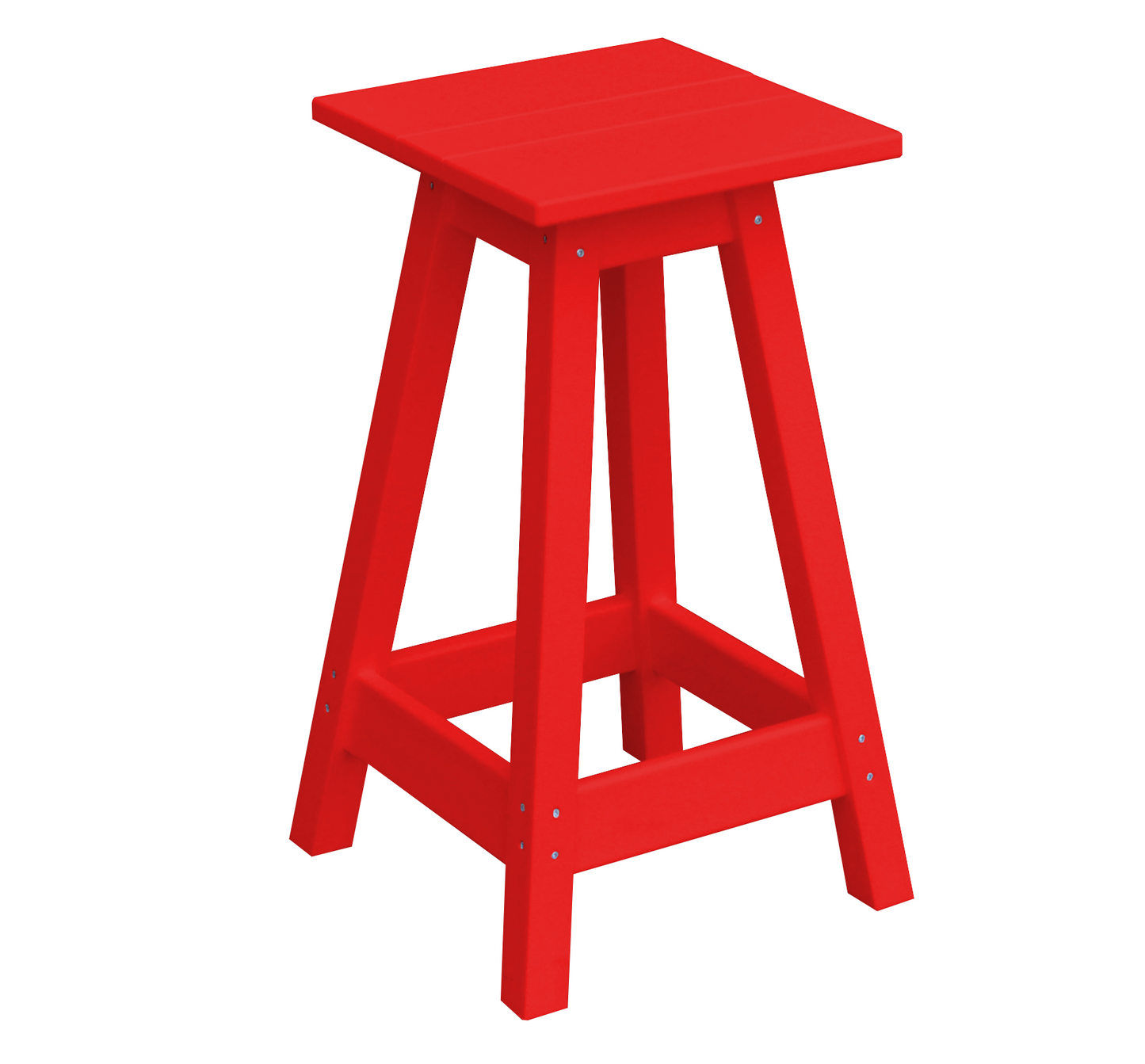 Bryton Park Poly Furniture Recycled Plastic Square Stool (Counter Height) - LEAD TIME TO SHIP 3 WEEKS OR LESS