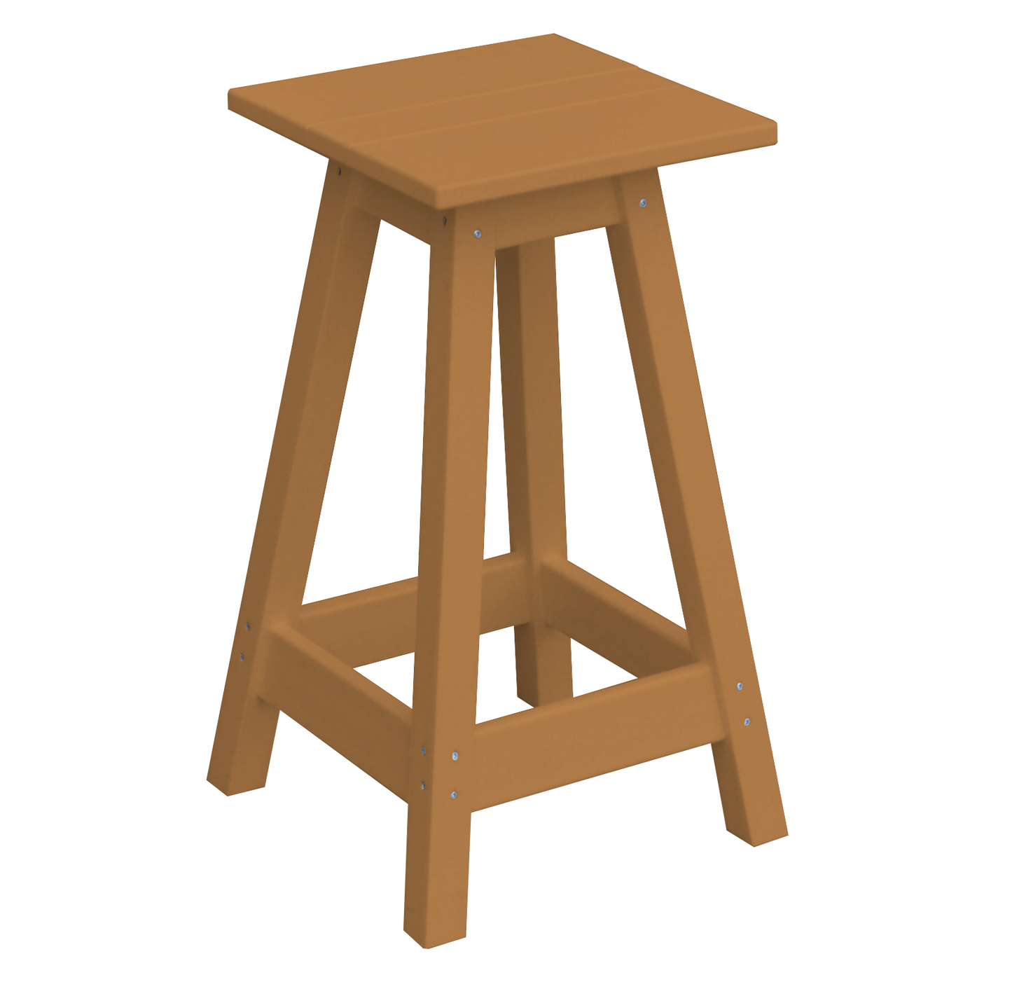 Bryton Park Poly Furniture Recycled Plastic Square Stool (Counter Height) - LEAD TIME TO SHIP 3 WEEKS OR LESS