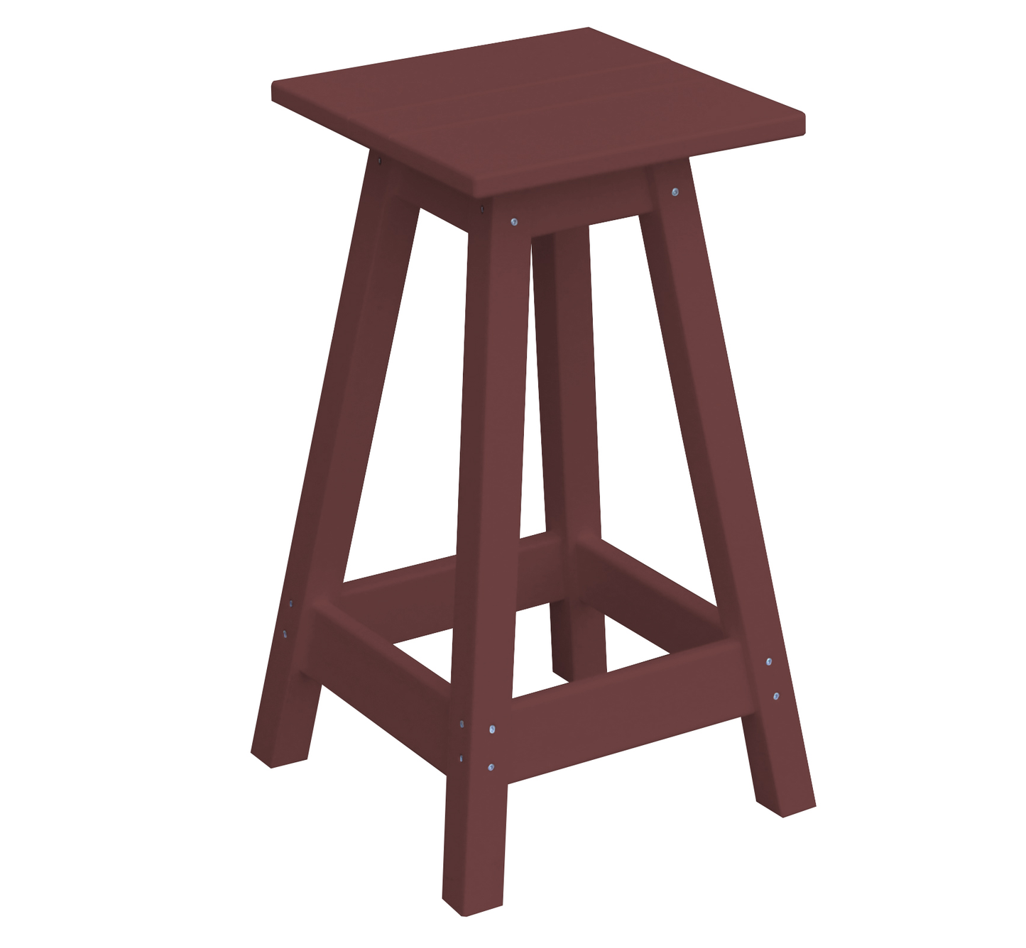 Bryton Park Poly Furniture Recycled Plastic Square Stool (Counter Height) - LEAD TIME TO SHIP 3 WEEKS OR LESS