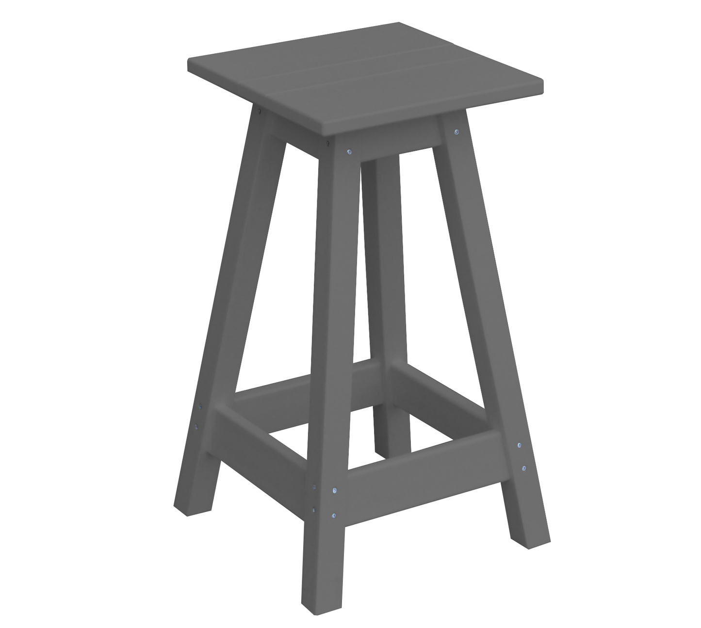 Bryton Park Poly Furniture Recycled Plastic Square Stool (Counter Height) - LEAD TIME TO SHIP 3 WEEKS OR LESS