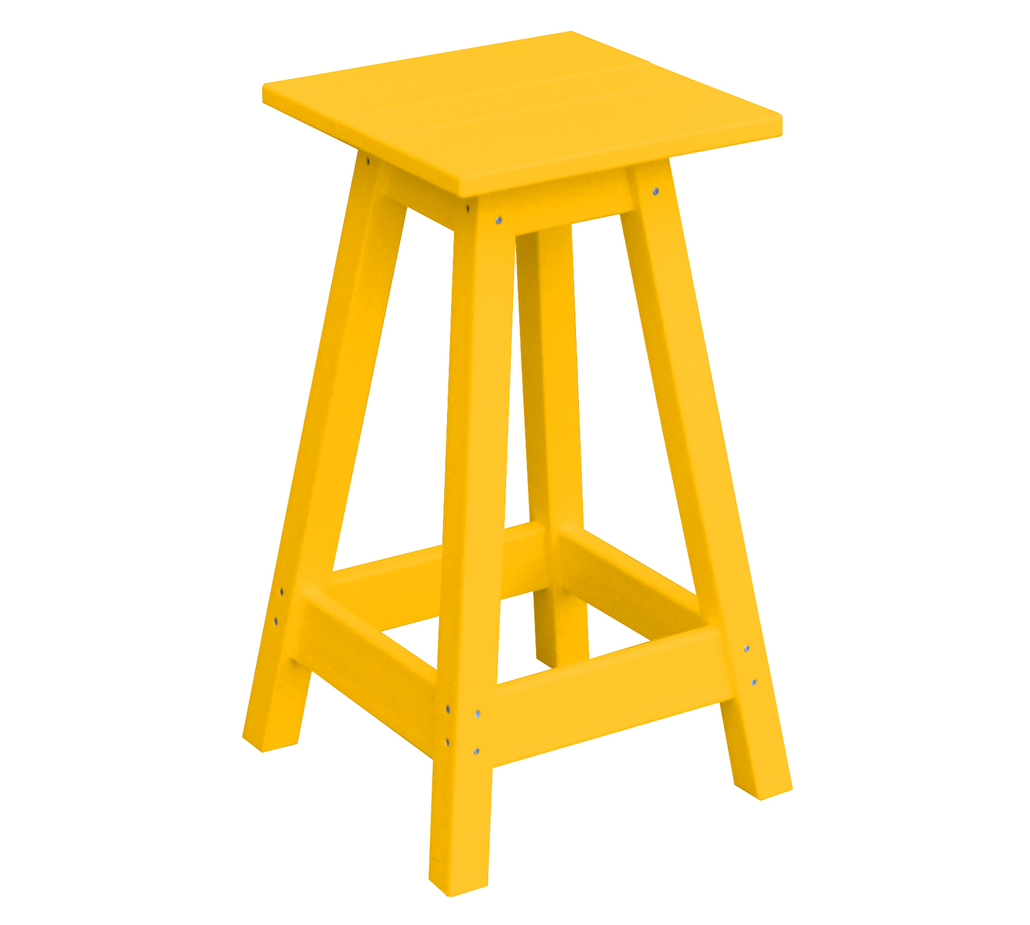 Bryton Park Poly Furniture Recycled Plastic Square Stool (Counter Height) - LEAD TIME TO SHIP 3 WEEKS OR LESS