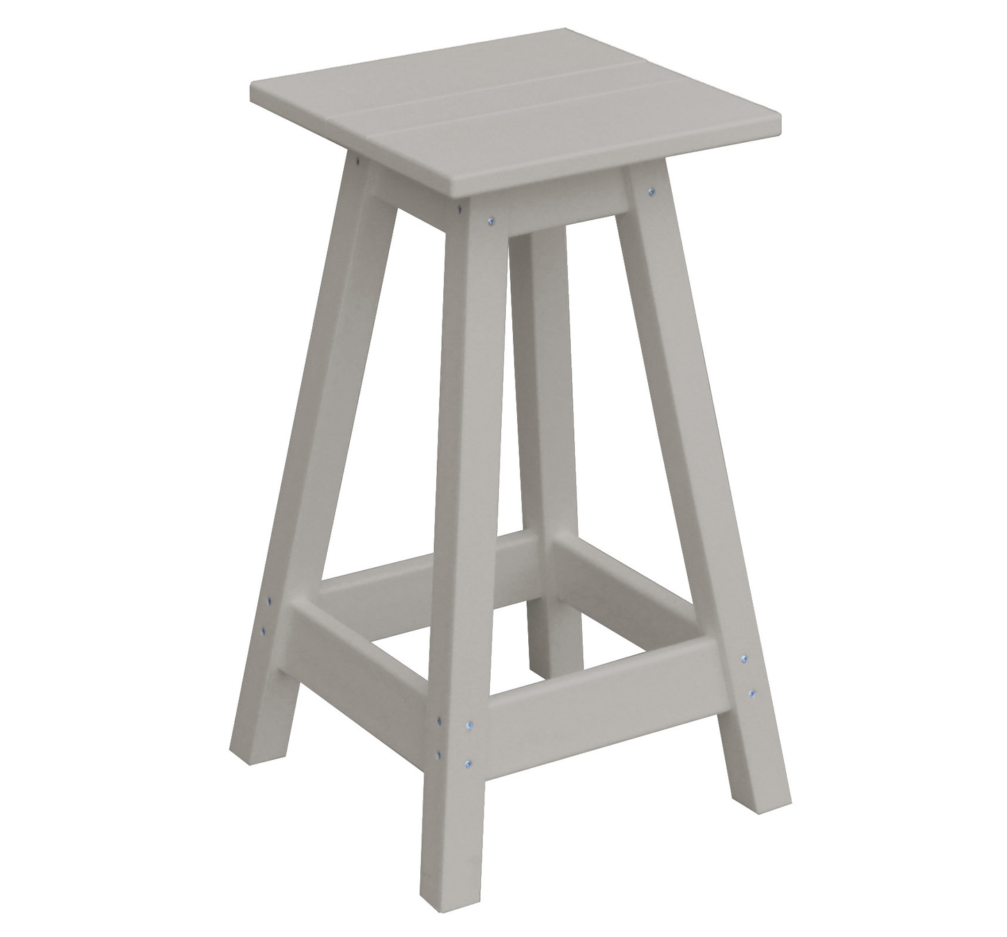 Bryton Park Poly Furniture Recycled Plastic Square Stool (Counter Height) - LEAD TIME TO SHIP 3 WEEKS OR LESS
