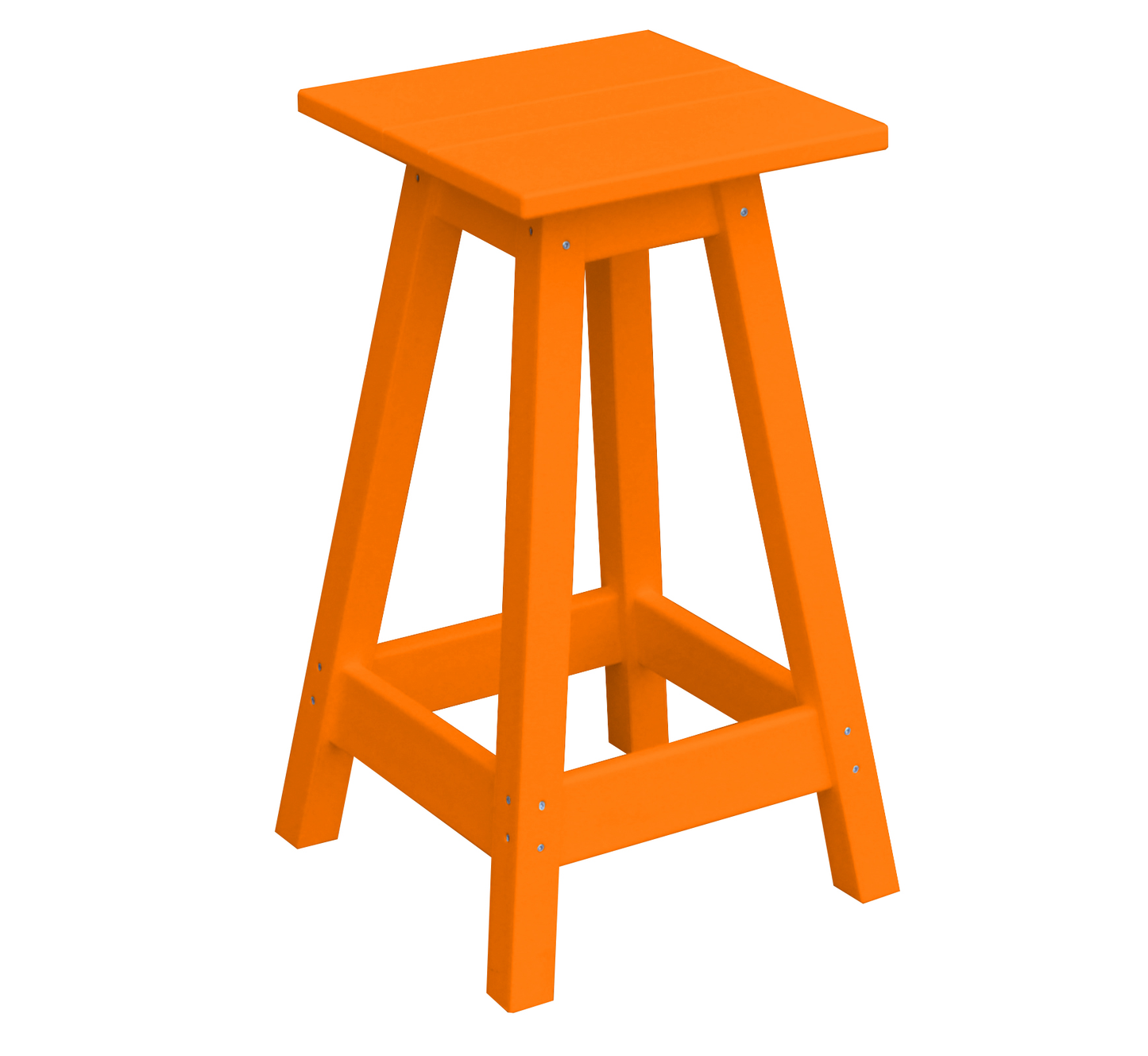 Bryton Park Poly Furniture Recycled Plastic Square Stool (Counter Height) - LEAD TIME TO SHIP 3 WEEKS OR LESS