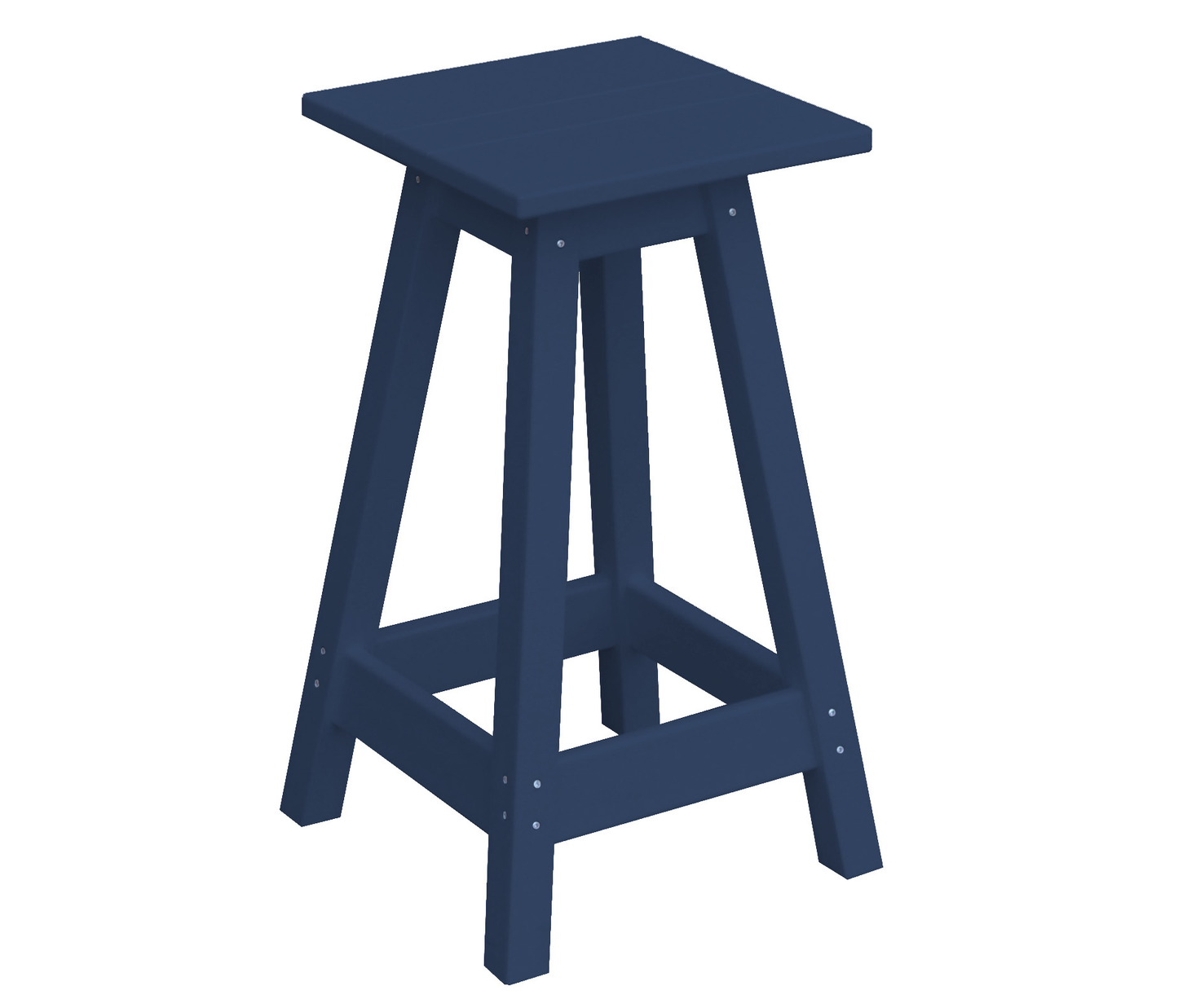 Bryton Park Poly Furniture Recycled Plastic Square Stool (Counter Height) - LEAD TIME TO SHIP 3 WEEKS OR LESS