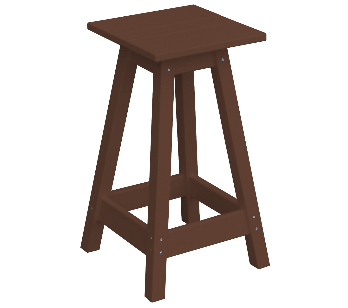 Bryton Park Poly Furniture Recycled Plastic Square Stool (Counter Height) - LEAD TIME TO SHIP 3 WEEKS OR LESS