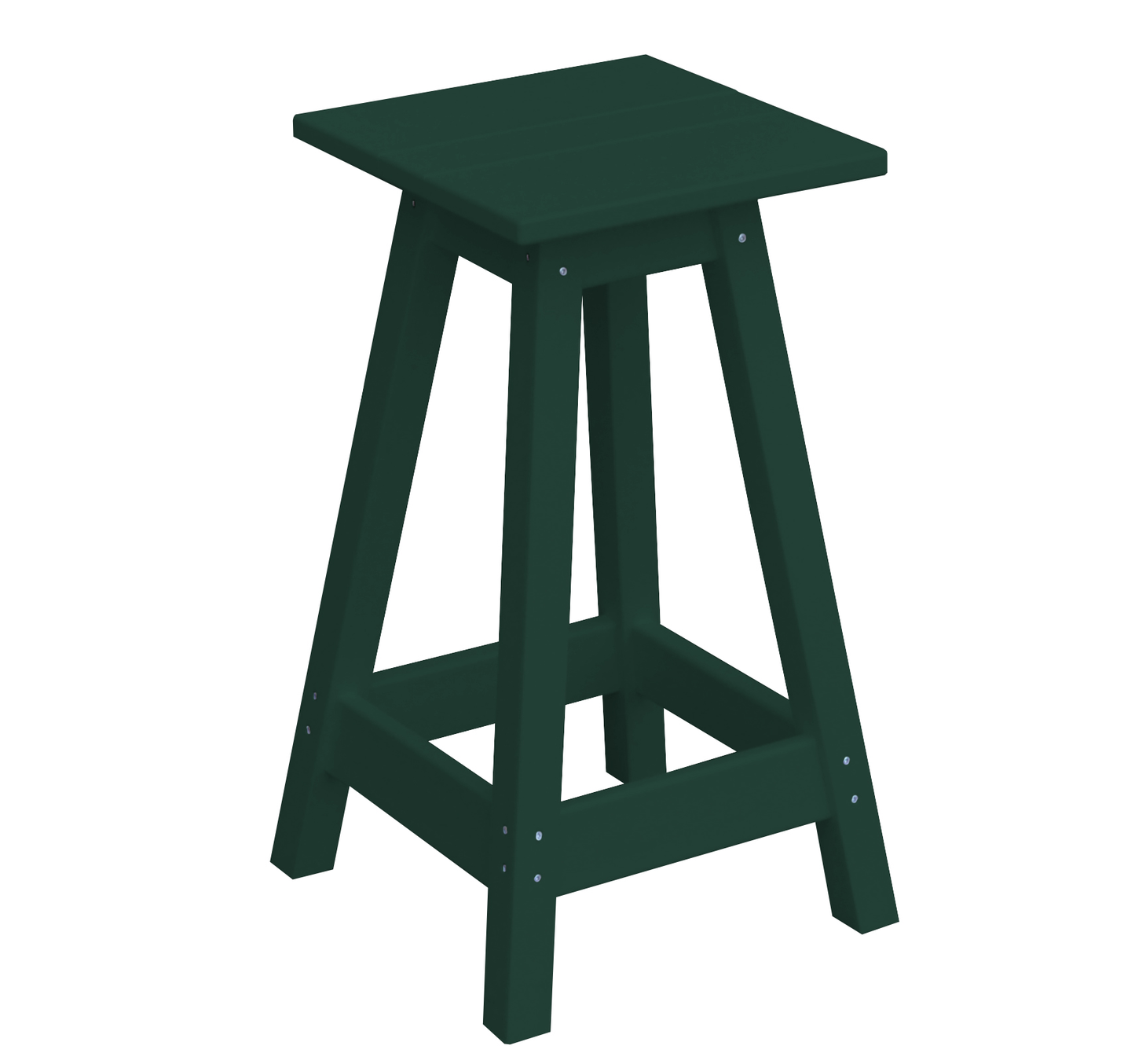 Bryton Park Poly Furniture Recycled Plastic Square Stool (Counter Height) - LEAD TIME TO SHIP 3 WEEKS OR LESS