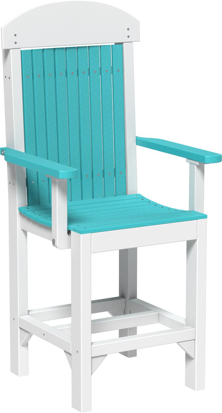 LuxCraft Recycled Plastic Classic Arm Chair (COUNTER HEIGHT) - LEAD TIME TO SHIP 3 TO 4 WEEKS