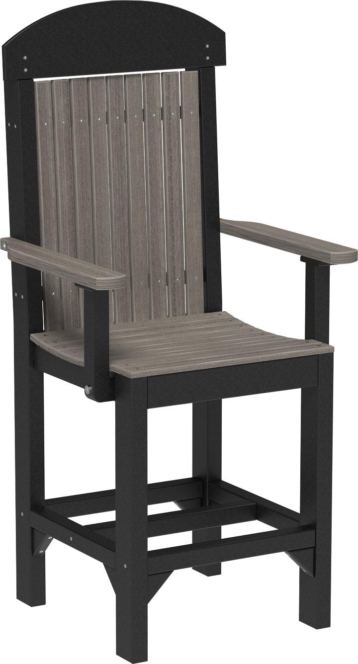 LuxCraft Recycled Plastic Classic Arm Chair (COUNTER HEIGHT) - LEAD TIME TO SHIP 3 TO 4 WEEKS