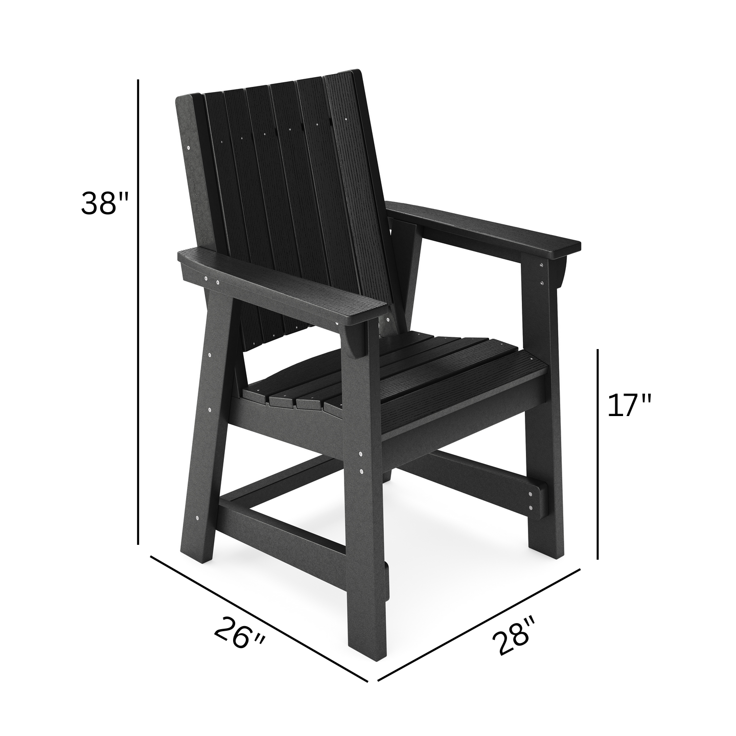 Sopoly Callaway Recycled Plastic Dining Chair (DINING HEIGHT) - LEAD TIME TO SHIP 5 BUSINESS DAYS OR LESS